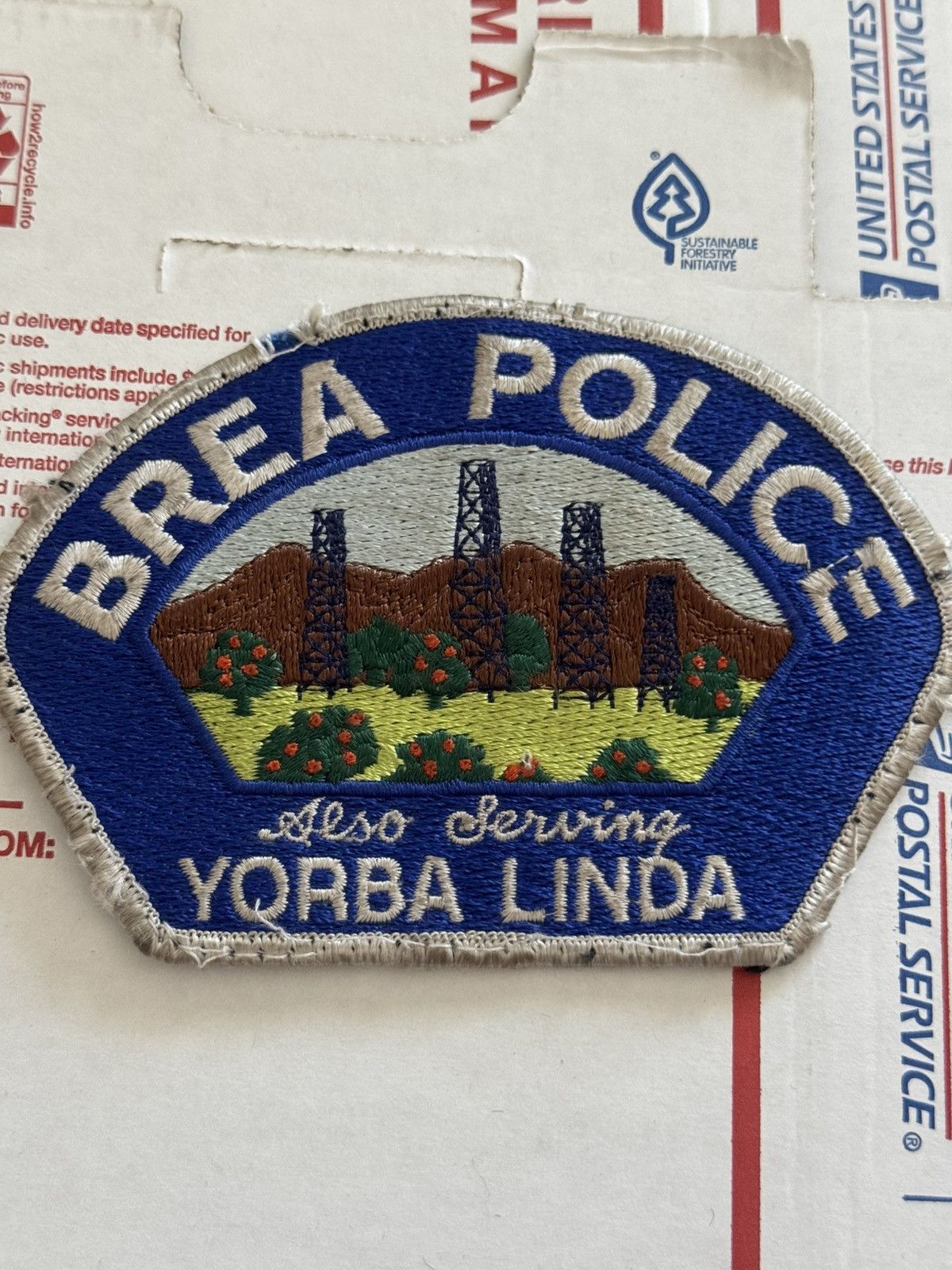 Other 90s BREA POLICE Sew-On Patch Yorba Linda California USA Size ONE SIZE - 4 Thumbnail