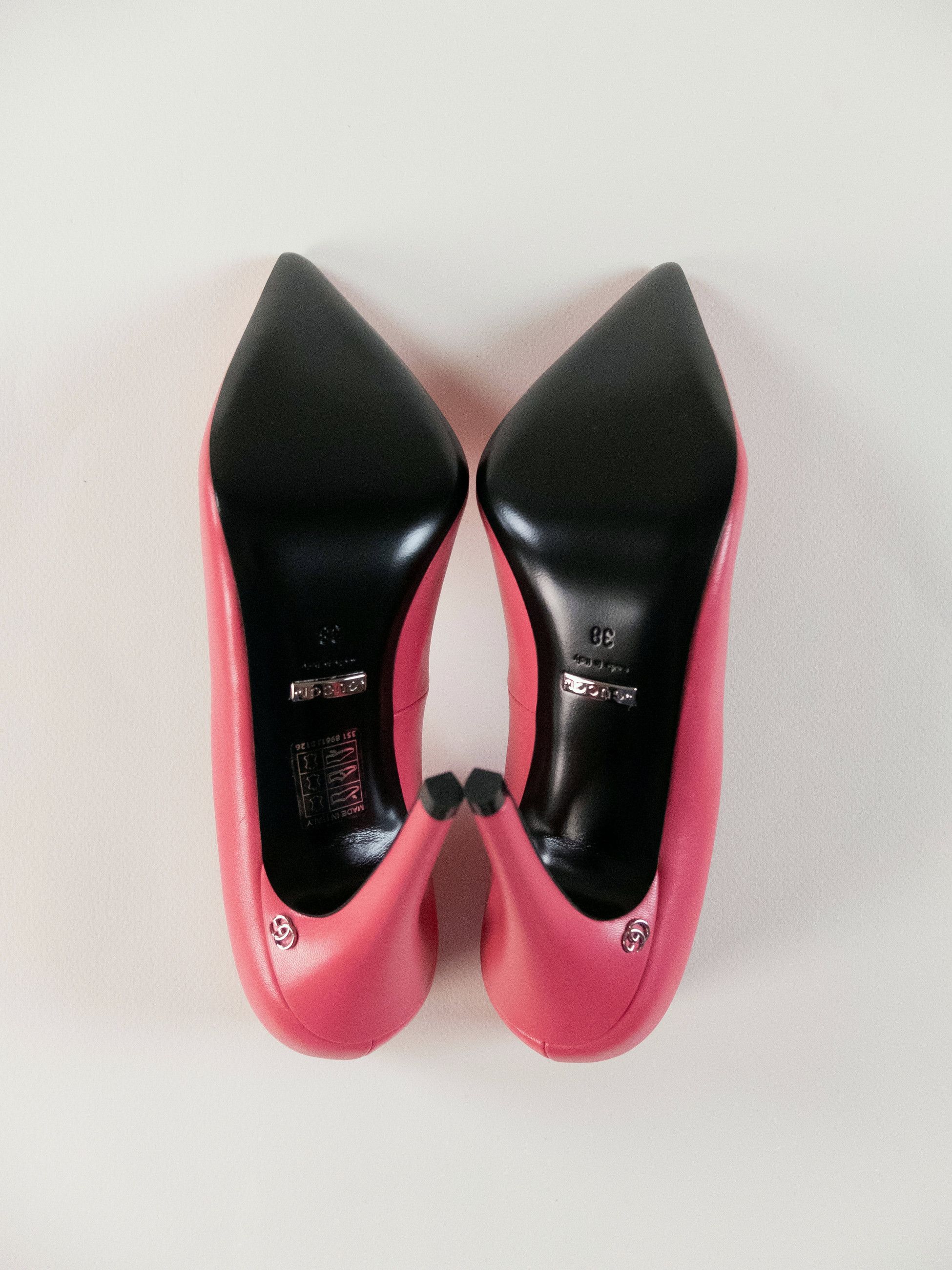 Gucci GUCCI Malaga rhodamine pink leather high heel pumps 38 Size US 8 / IT 38 - 7 Thumbnail