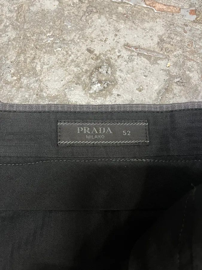 Prada AW2015 Prada Grey Wool Checked Minimalist Tailored Pants Size US 31 - 8 Thumbnail