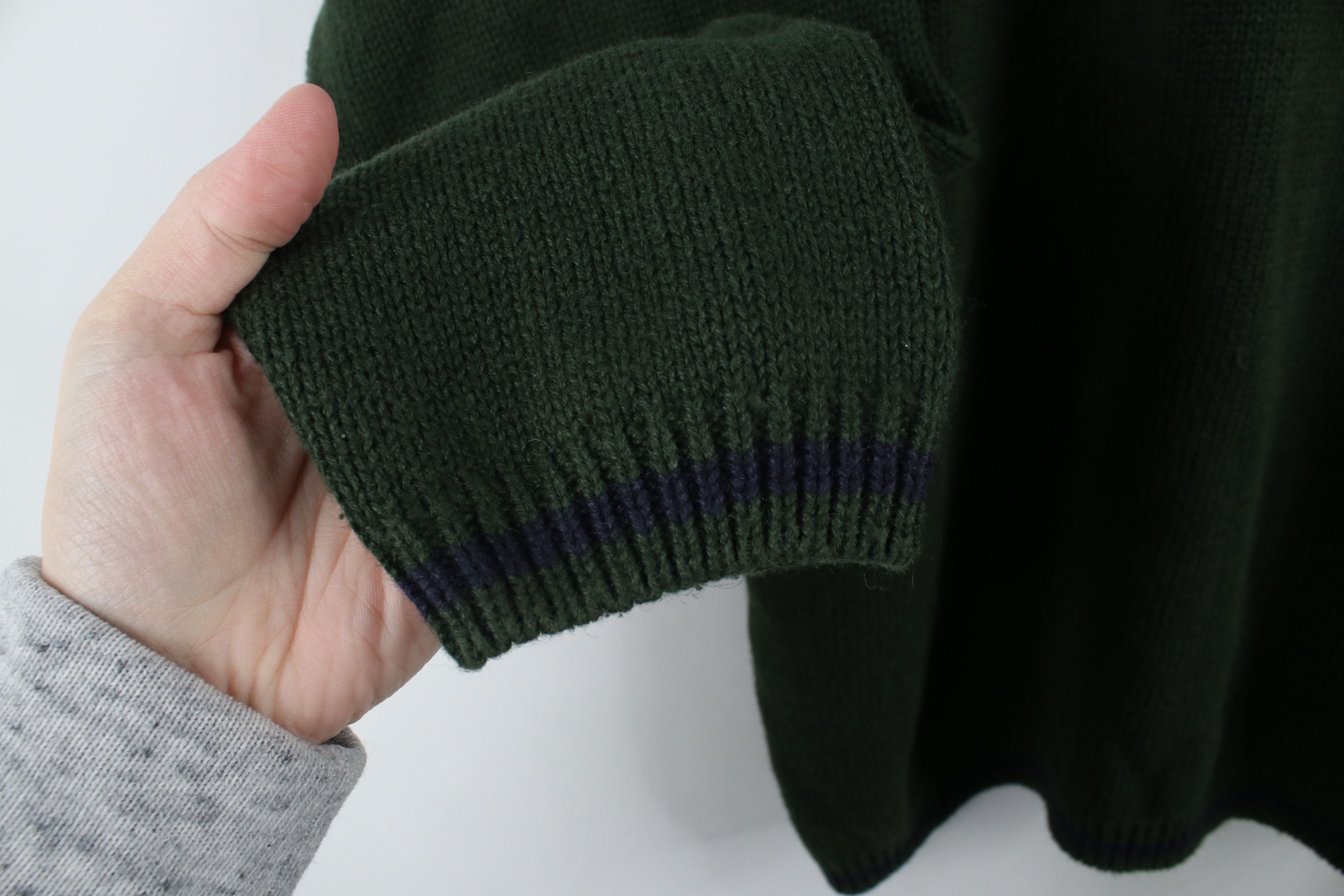 Vintage Vintage 90s Streetwear Cotton Blend Knit V-Neck Sweater Size US M / EU 48-50 / 2 - 6 Thumbnail