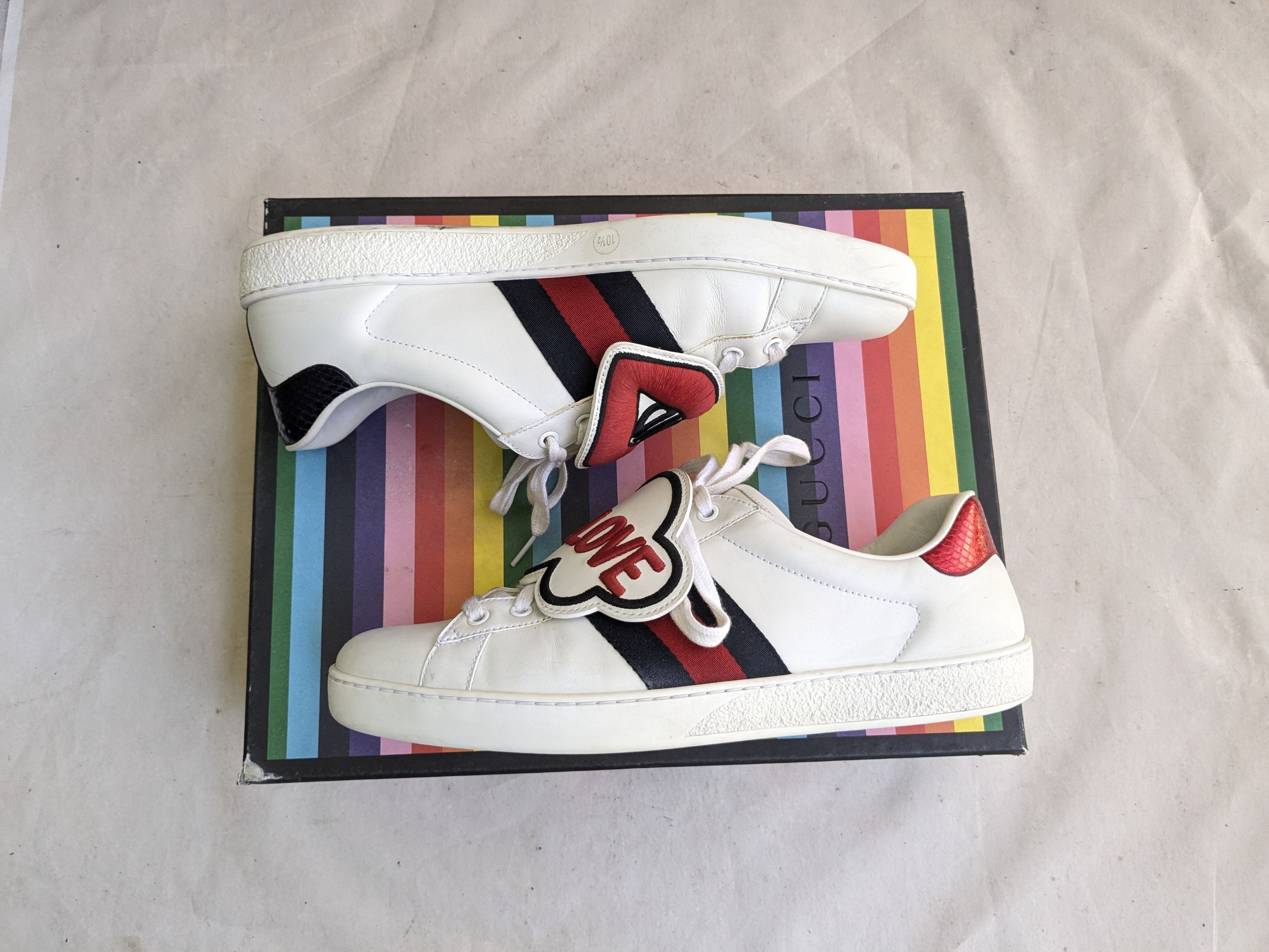 Gucci Gucci Ace Sneakers White 11 White Low Tops Size US 11 / EU 44 - 2 Thumbnail