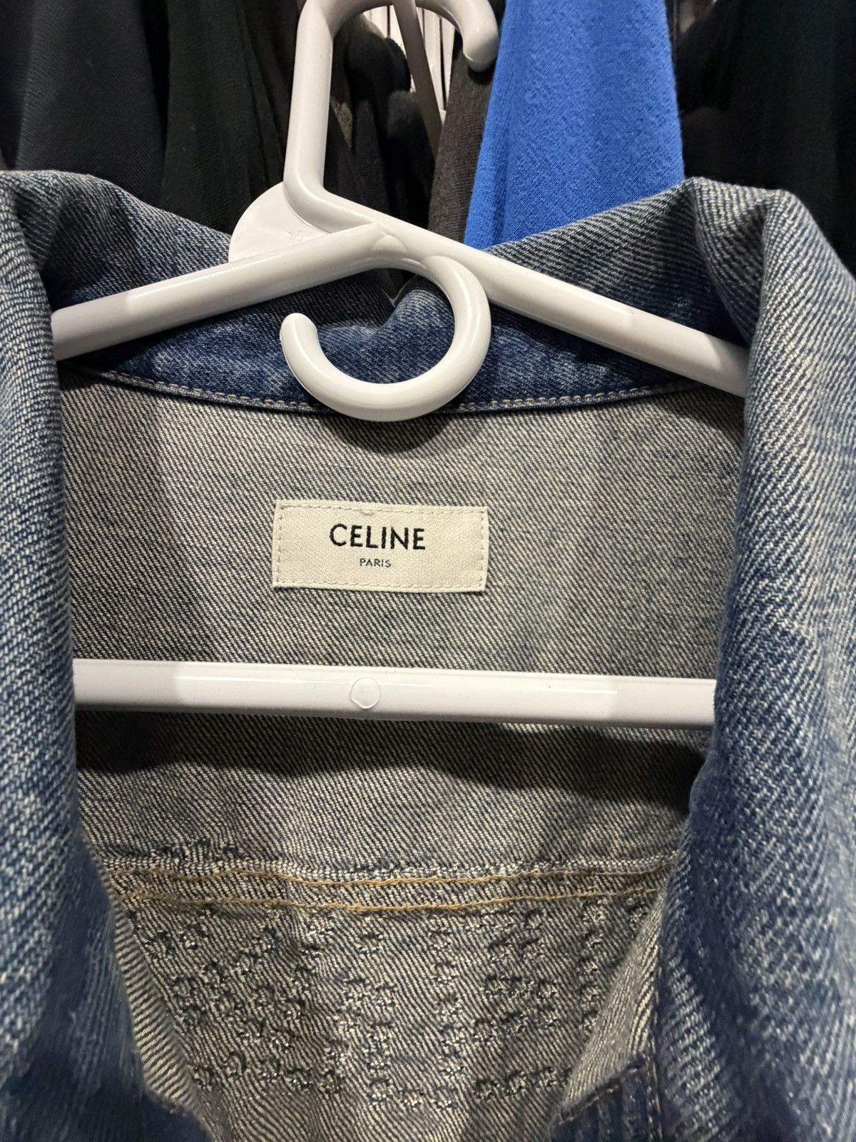 Celine CELINE Studded Heavy Duty Men's Denim Vest Size US XL / EU 56 / 4 - 5 Thumbnail