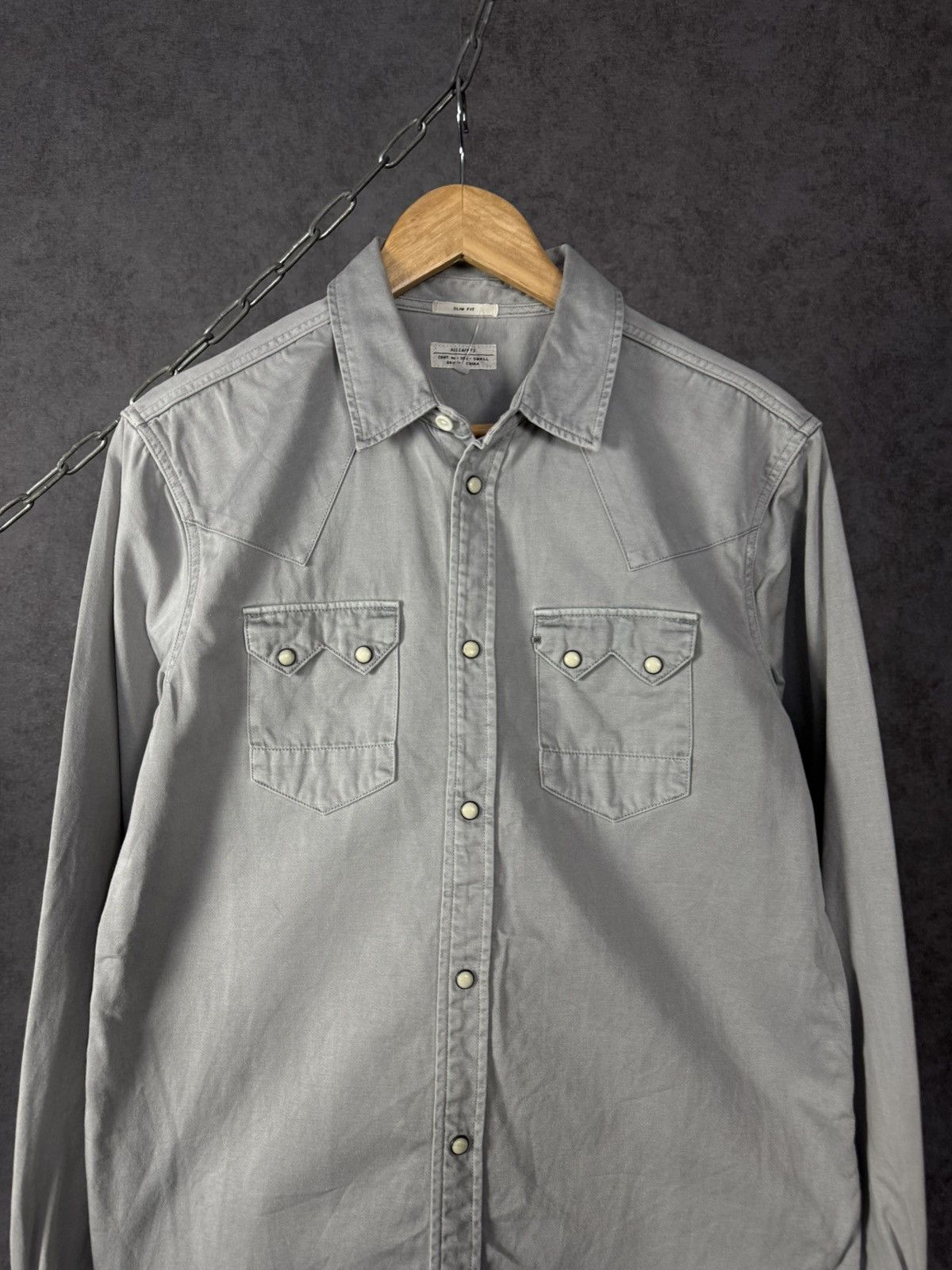 Allsaints Allsaints vintage designer pocket shirt Size US S / EU 44-46 / 1 - 2 Thumbnail