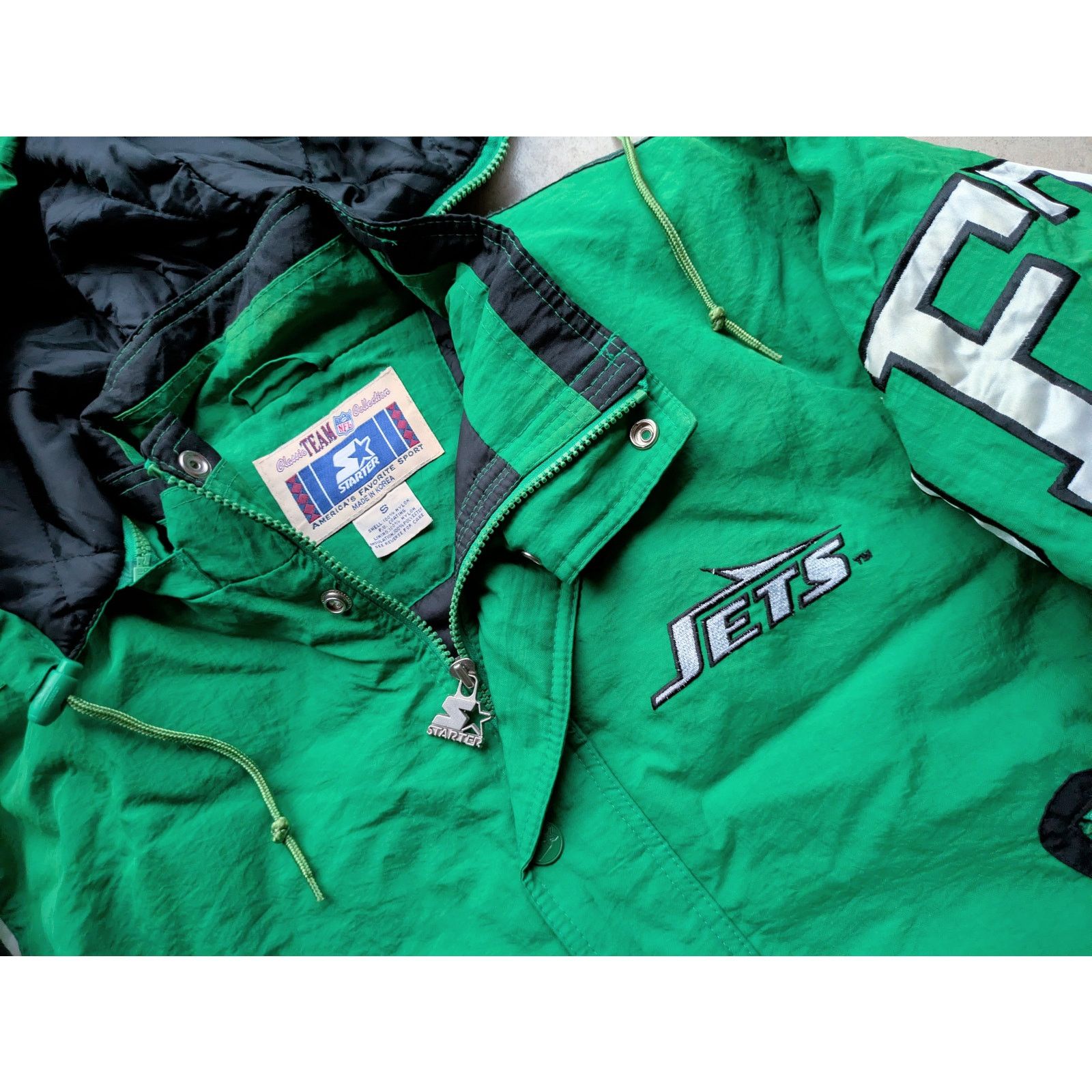 NFL × Starter New York Jets 90s STARTER puffer S kelly ZEBRA NFL vintage Size US S / EU 44-46 / 1 - 4 Thumbnail