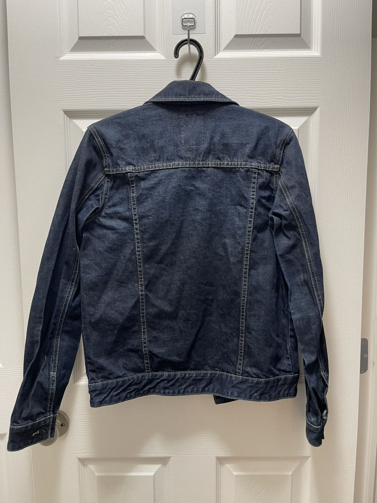 Designer × Frank And Oak × Vintage Frank And Oak Dark Denim Jacket Designer Streetwear Opium Size US S / EU 44-46 / 1 - 2 Thumbnail