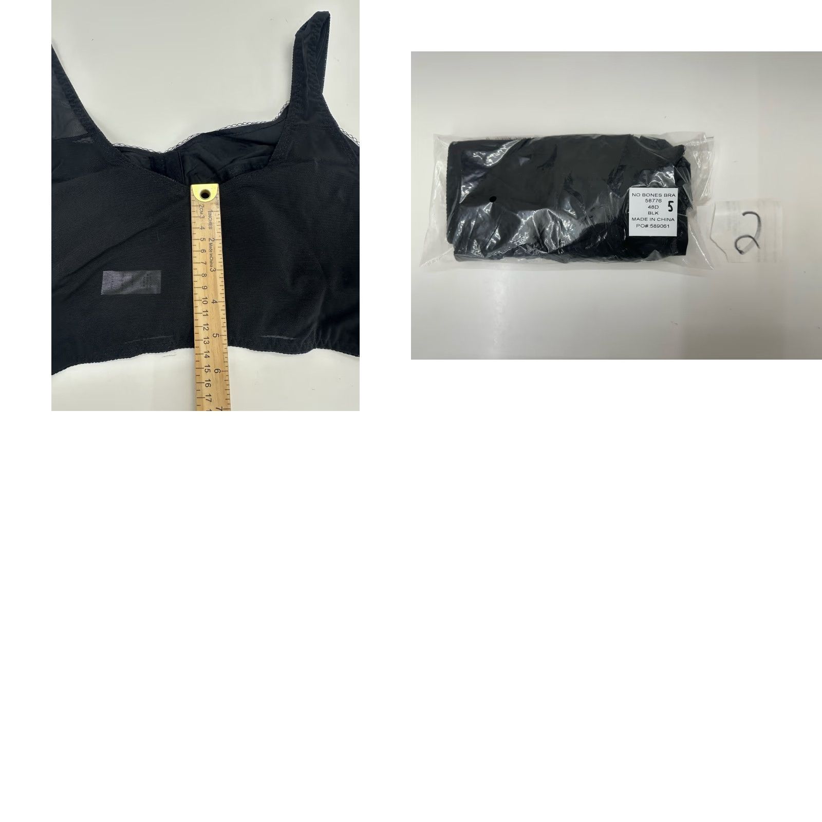 Bones No Bones Bra Womens 48D Black Front Closure NWTs Bra Various Styles Ladies 48B/C? Size ONE SIZE - 8 Thumbnail