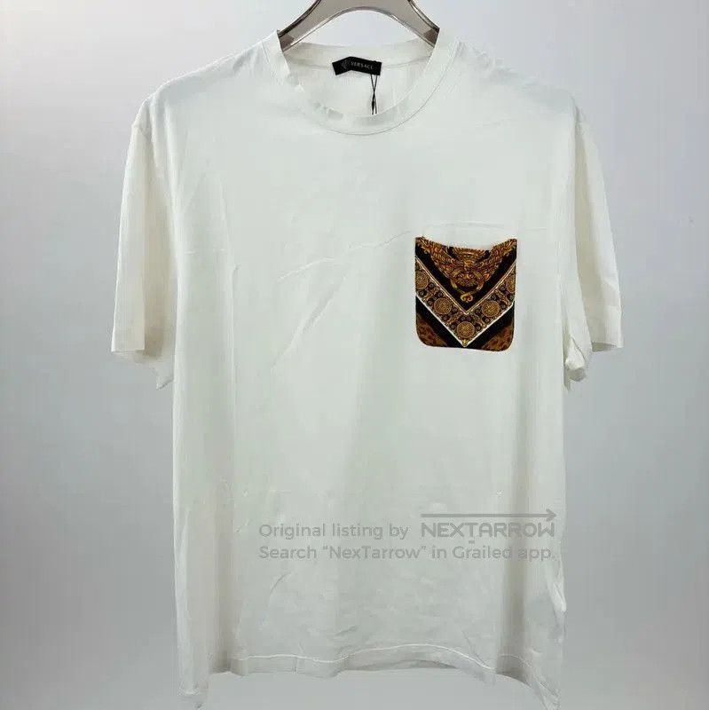 Versace Versace Men's XXL White T-shirt with Pocket . Size US XXL / EU 58 / 5 - 1 Thumbnail