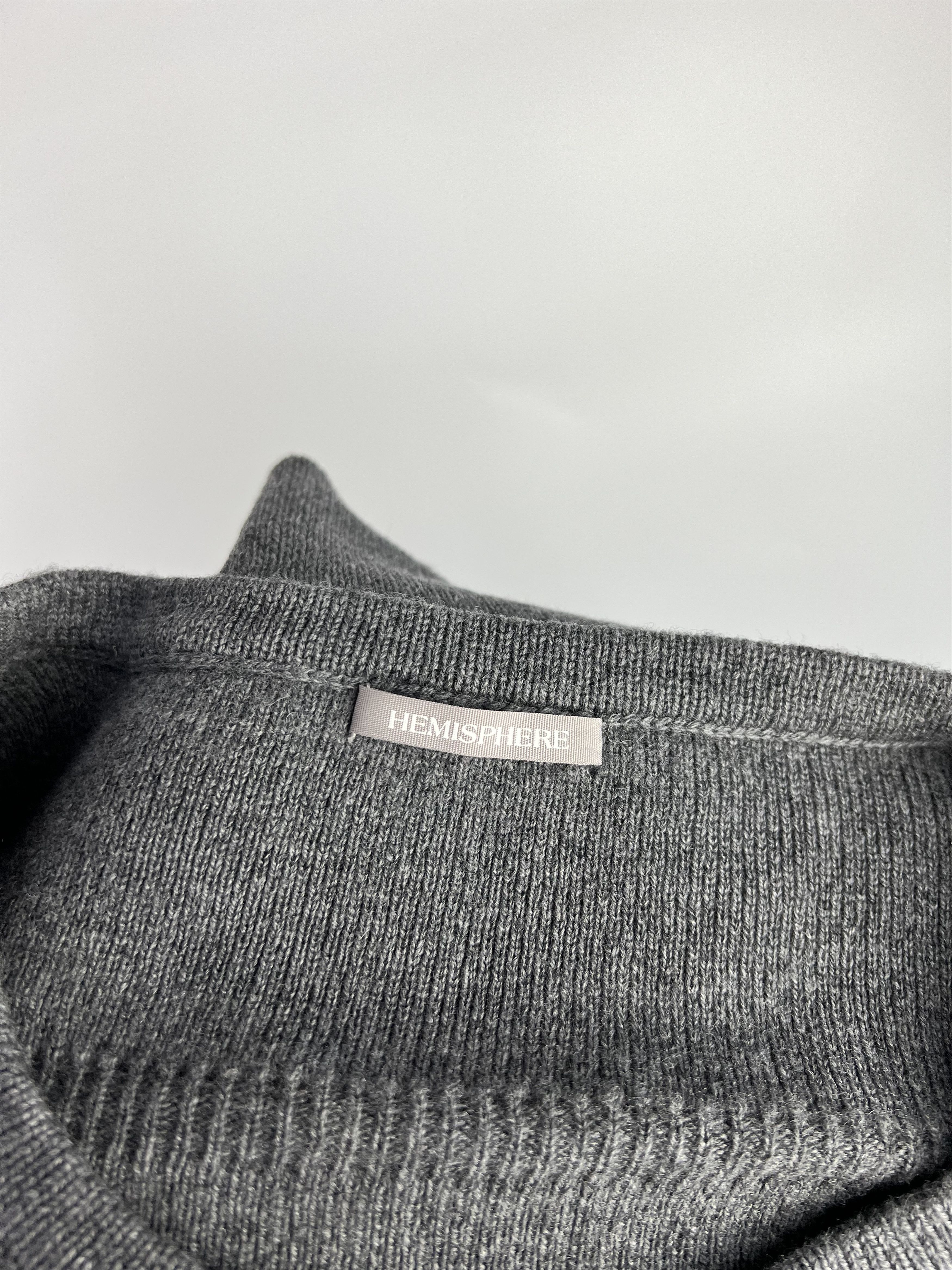 Designer Hemisphere Women's Gray Wool Cashmere Knit Top Size M Size M / US 6-8 / IT 42-44 - 8 Thumbnail