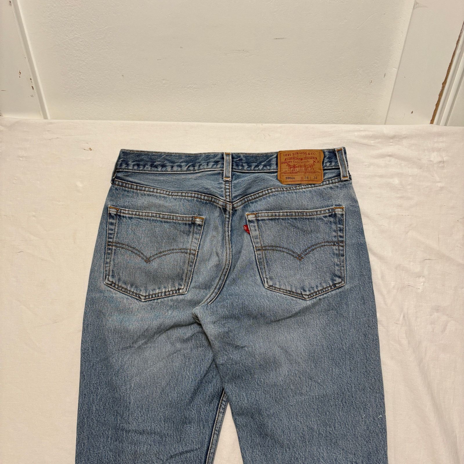 Levi's VTG 90s Levi's 501xx Distressed Faded Light Blue Jeans 30x30 Size US 30 / EU 46 - 5 Thumbnail