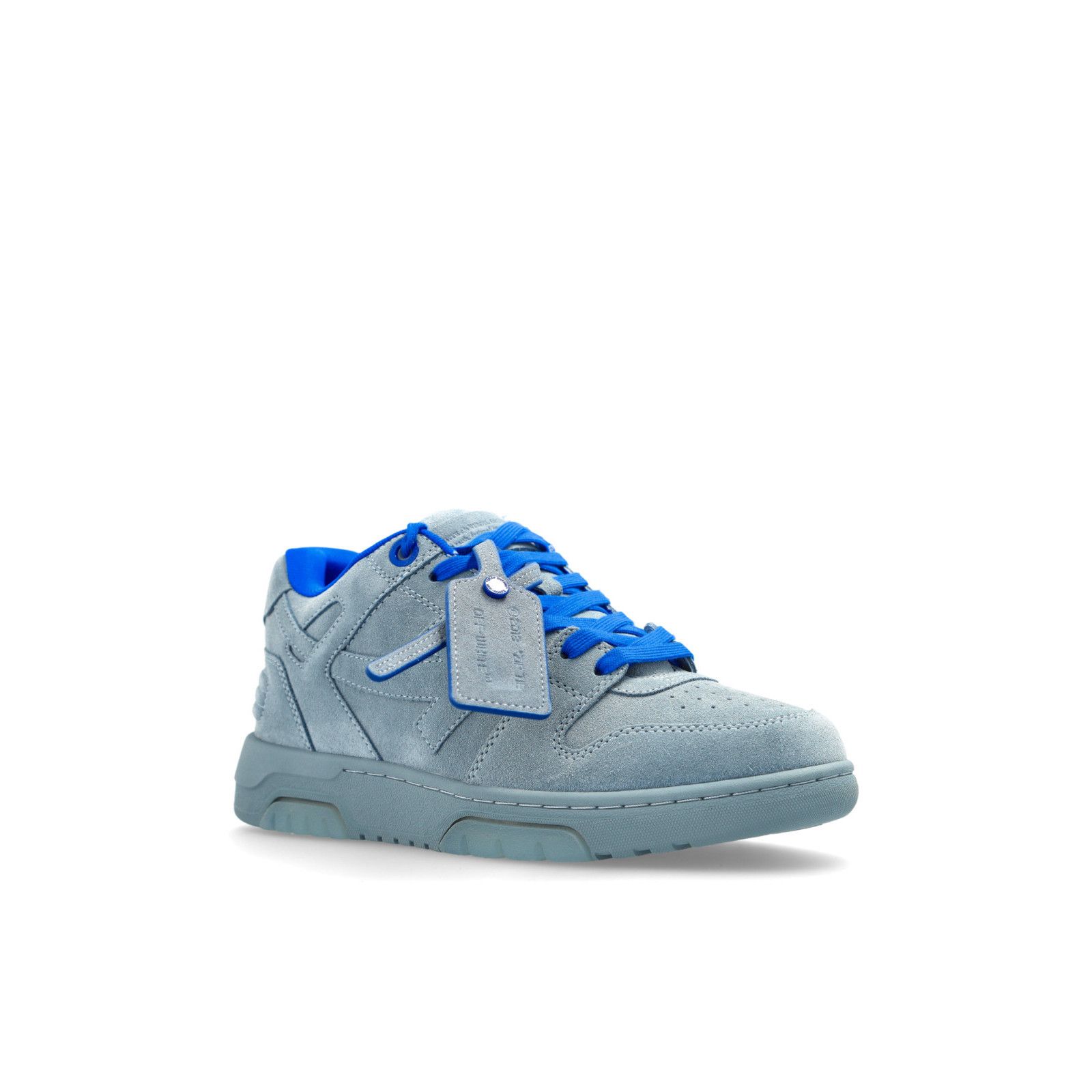 OFF-WHITE Out Of Office Blue Suede Sports Sneakers New & Aut