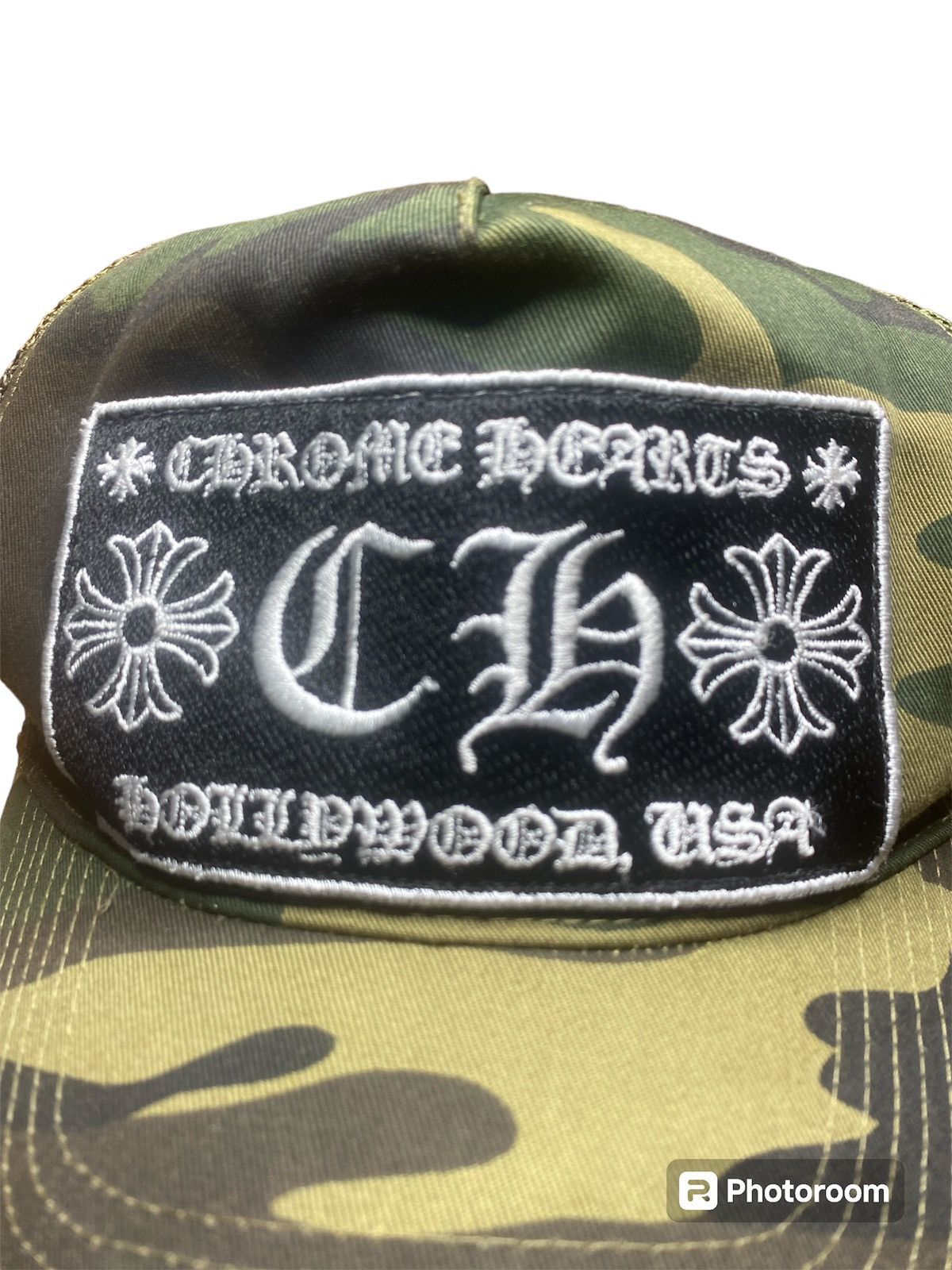 Chrome Hearts Vtg Chrome Heart F*** Trucker Camo Hats Size ONE SIZE - 5 Thumbnail