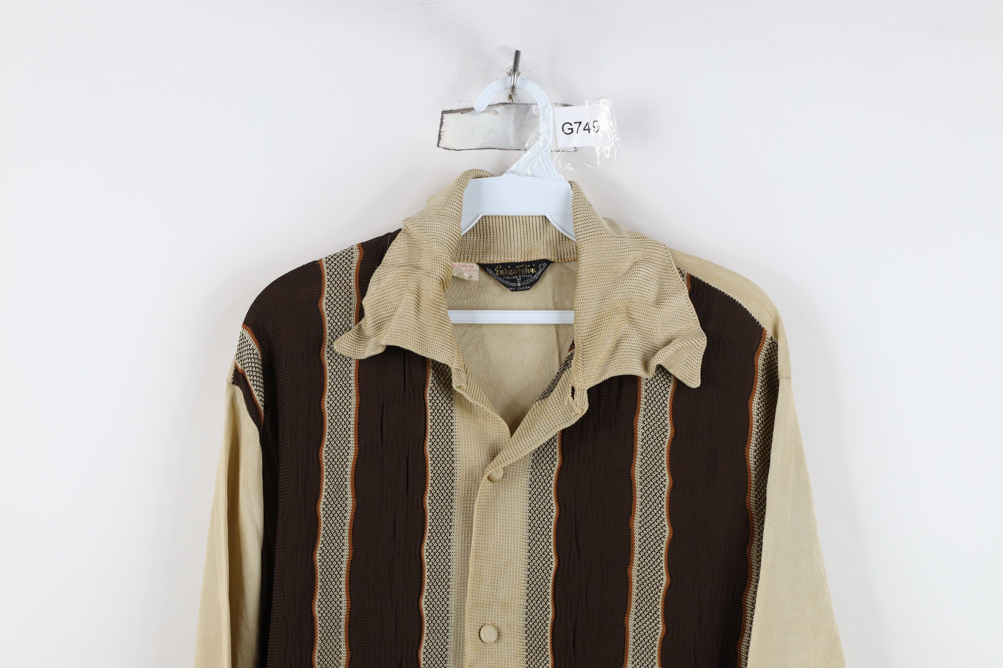 Vintage Vintage 50s 60s Rockabilly Rayon Collared Button Shirt Size US L / EU 52-54 / 3 - 2 Thumbnail