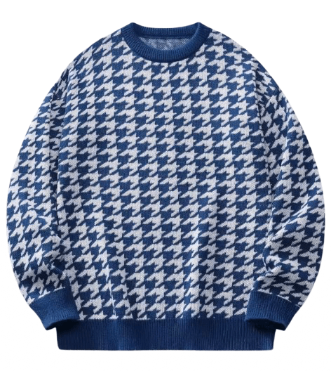 Japanese Brand Streetwear Y2K Plaid Sweater Jacquard Knitted Sweatshirt Size US S / EU 44-46 / 1 - 1 Thumbnail