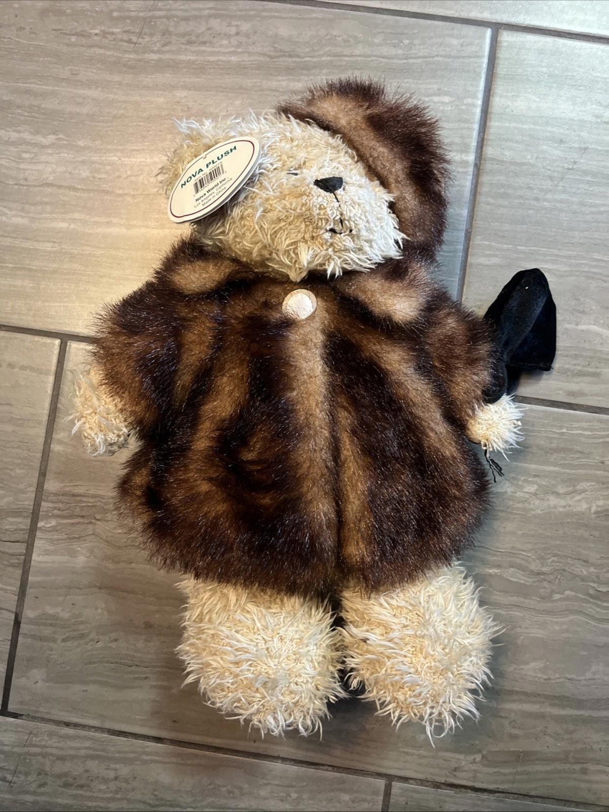 Other PLUSH 15" SHAGGY FANCY BEAR WITH FUR COAT HAT CHERISH PURSE Size ONE SIZE - 2 Thumbnail