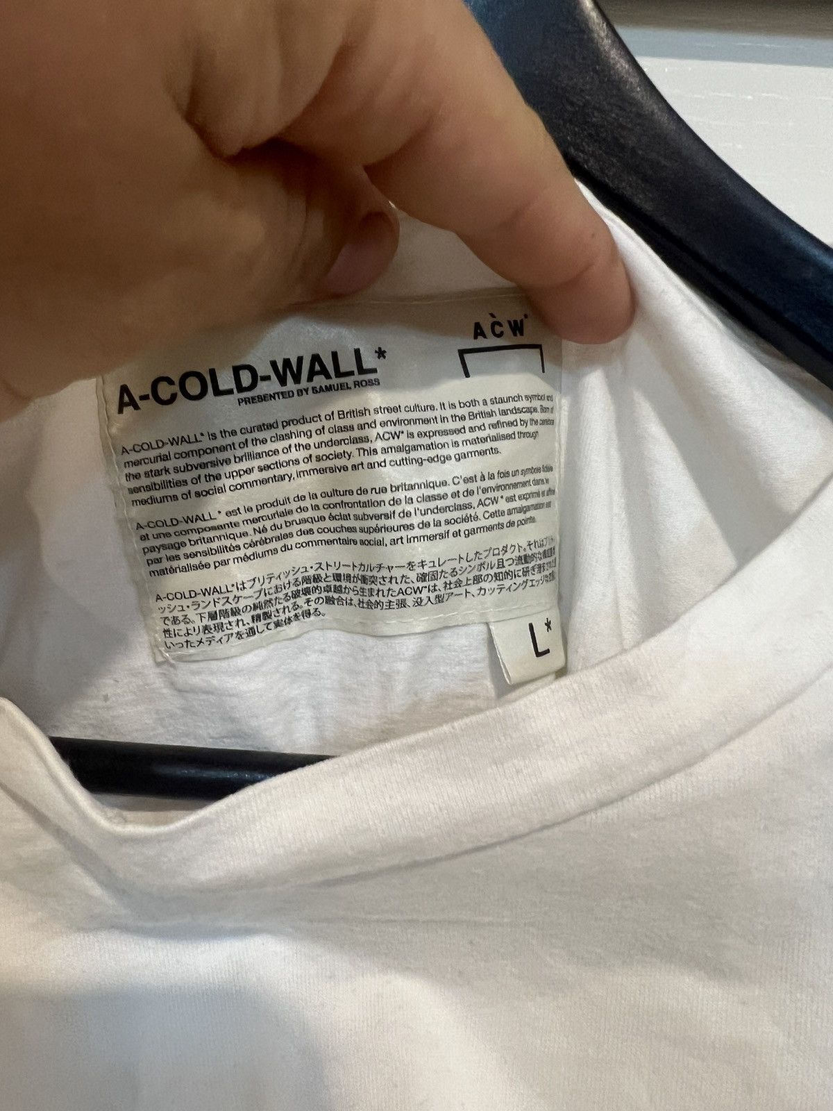 A-COLD-WALL* A Cold Wall Big Logo Tee Size US L / EU 52-54 / 3 - 4 Thumbnail