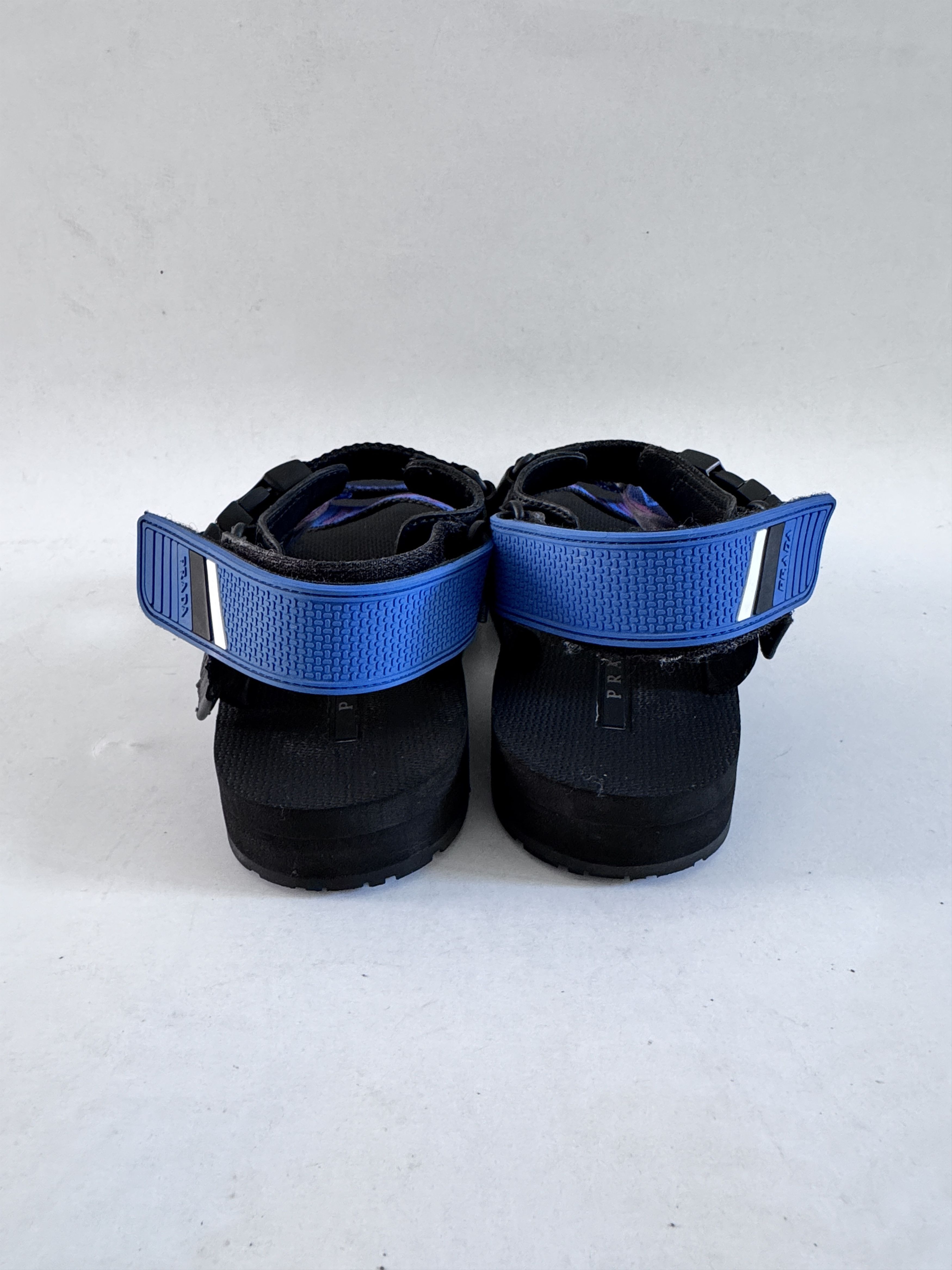 Prada PRADA Black Purple Blue Leather Synthetic Sandals 4X3212 Size US 8 / EU 41 - 6 Thumbnail