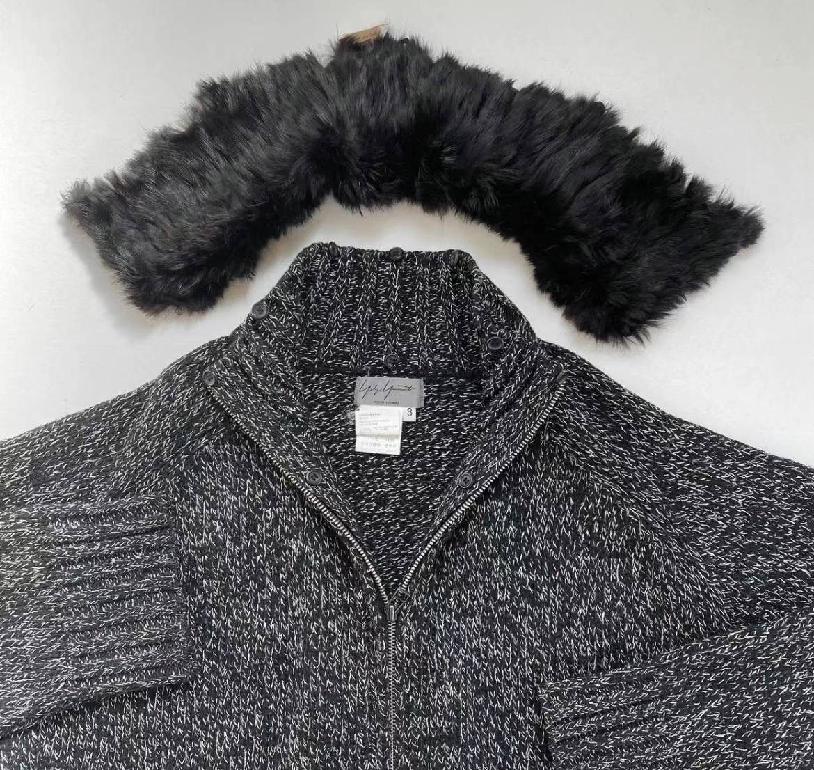 Yohji Yamamoto Yohji Yamamoto POUR HOMME drivers knit with a rabbit far Size US L / EU 52-54 / 3 - 3 Thumbnail