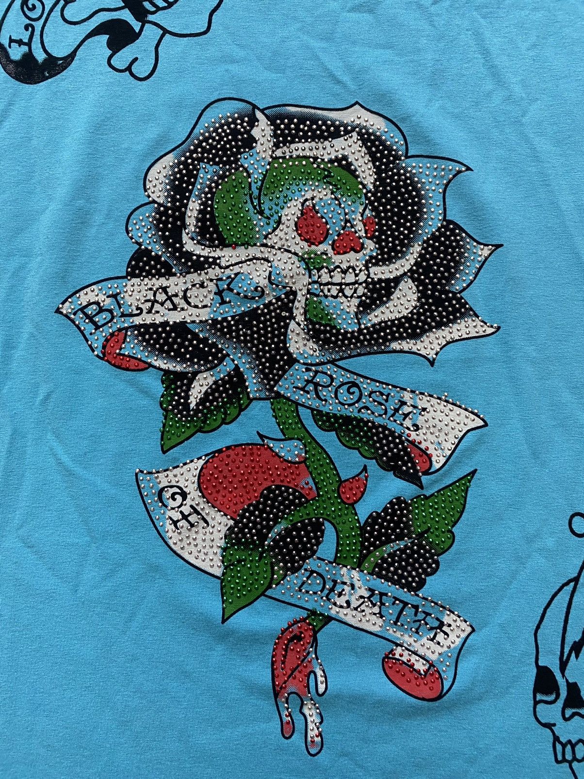 Christian Audigier × Ed Hardy × Vintage ED HARDY Christian Audigier Women Long T-Shirt / Mini Dress Size ONE SIZE - 2 Thumbnail