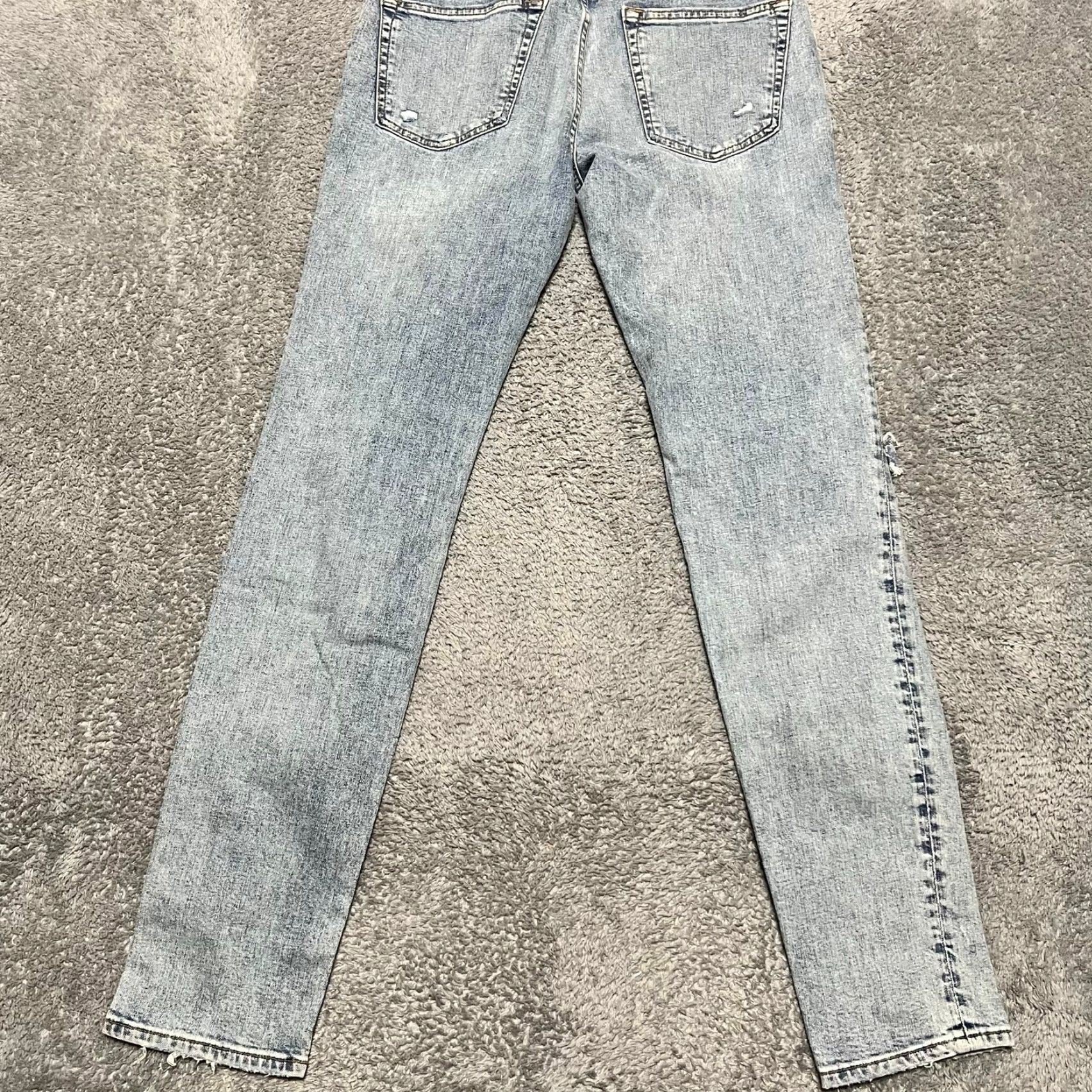 Abercrombie & Fitch Abercrombie & Fitch Jeans Mens 32 X34 Skinny Stretch Blue Denim Pants Distressed Skinny Jeans Mens 32 X34 Blue Denim Mens Distressed Size US 32 / EU 48 - 3 Thumbnail