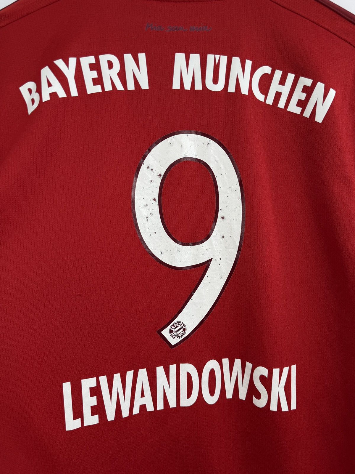 Adidas 🇩🇪 2015 Adidas #9 Lewandowski Bayern Munich Soccer Jersey Size US L / EU 52-54 / 3 - 5 Thumbnail