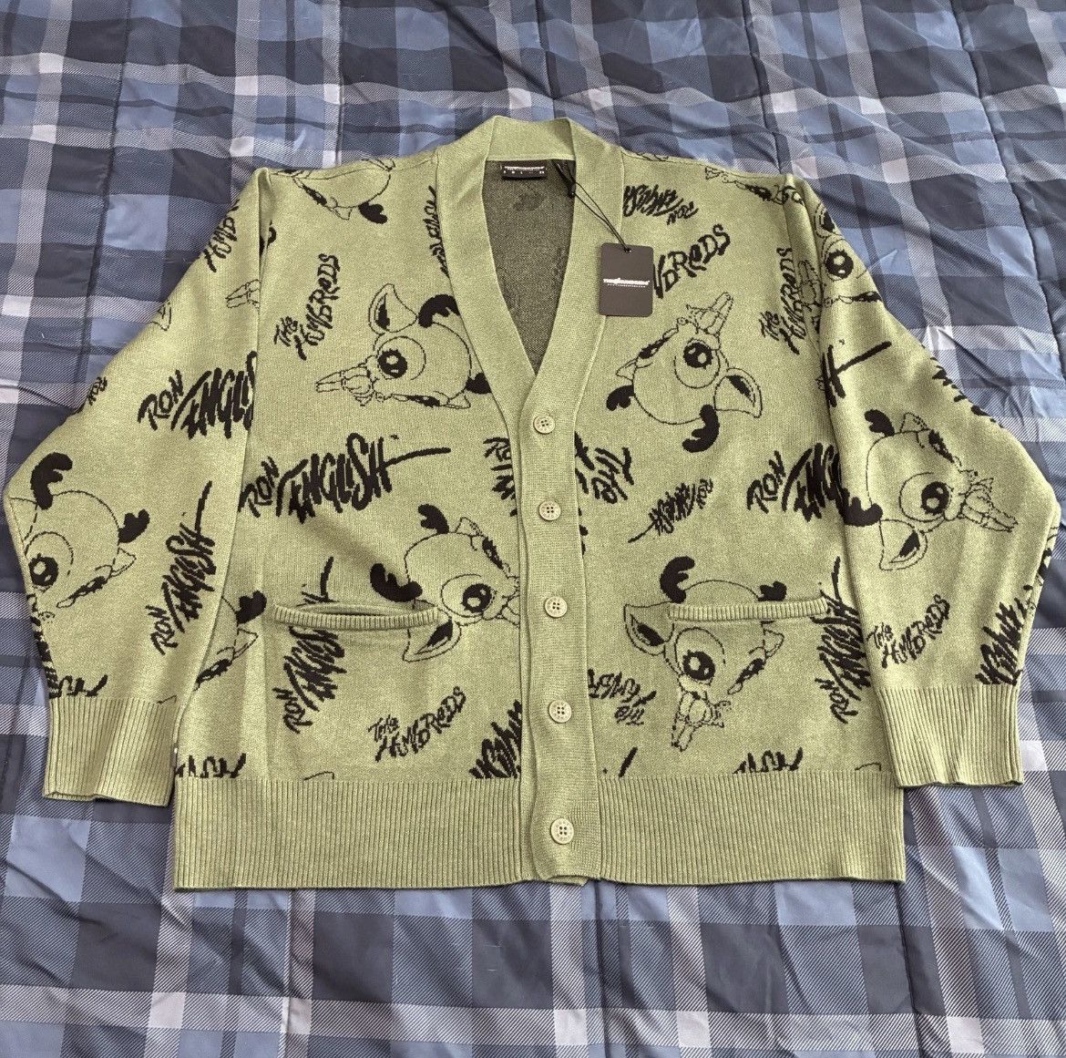 The Hundreds NWT The Hundreds Ron English Deer Button Up Knit Cardigan Size US XL / EU 56 / 4 - 1 Thumbnail