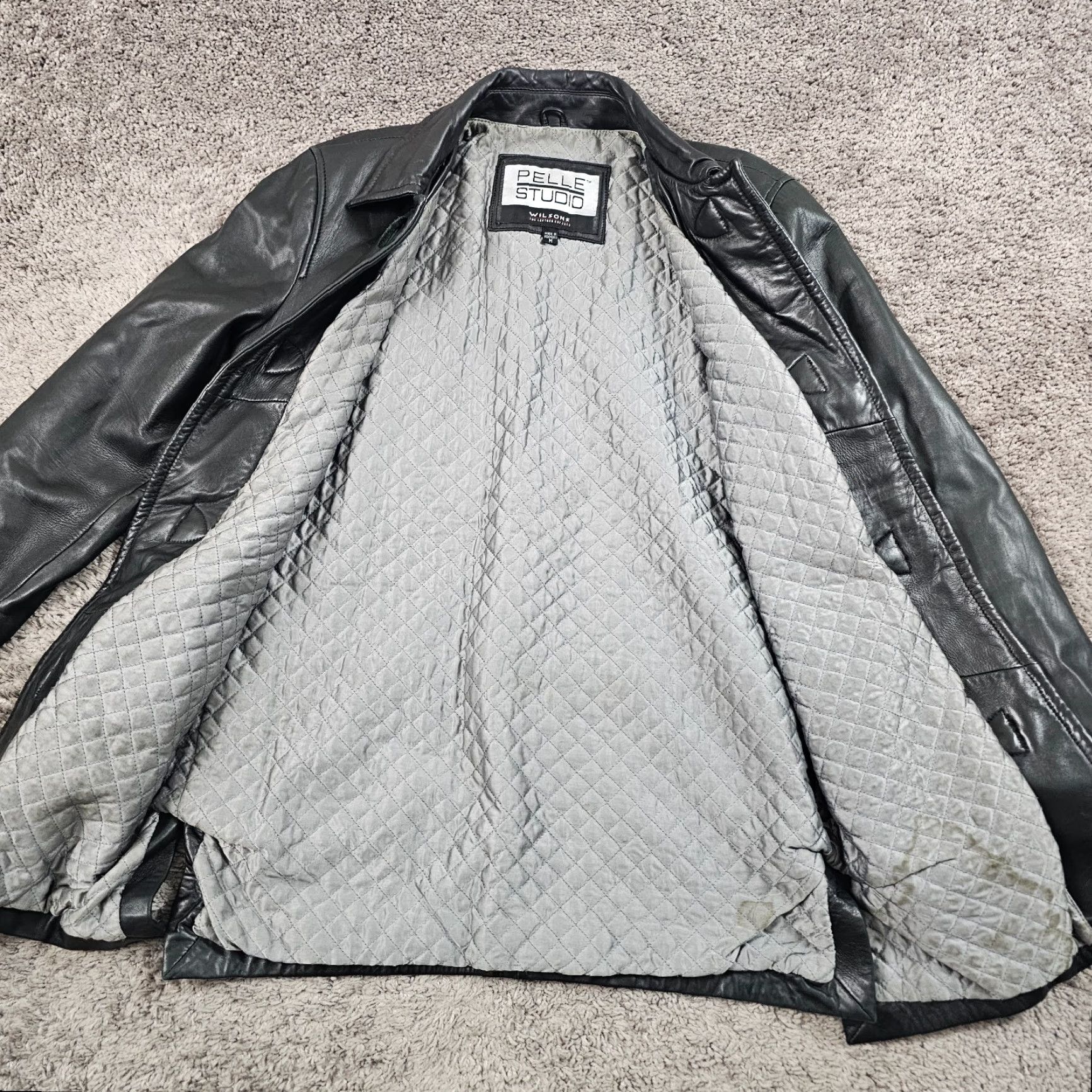 Vintage Pelle Studio Jacket Mens M Black Leather Toggle Button Coat Overcoat N/A 90s Outdoor Mens Size US M / EU 48-50 / 2 - 2 Thumbnail