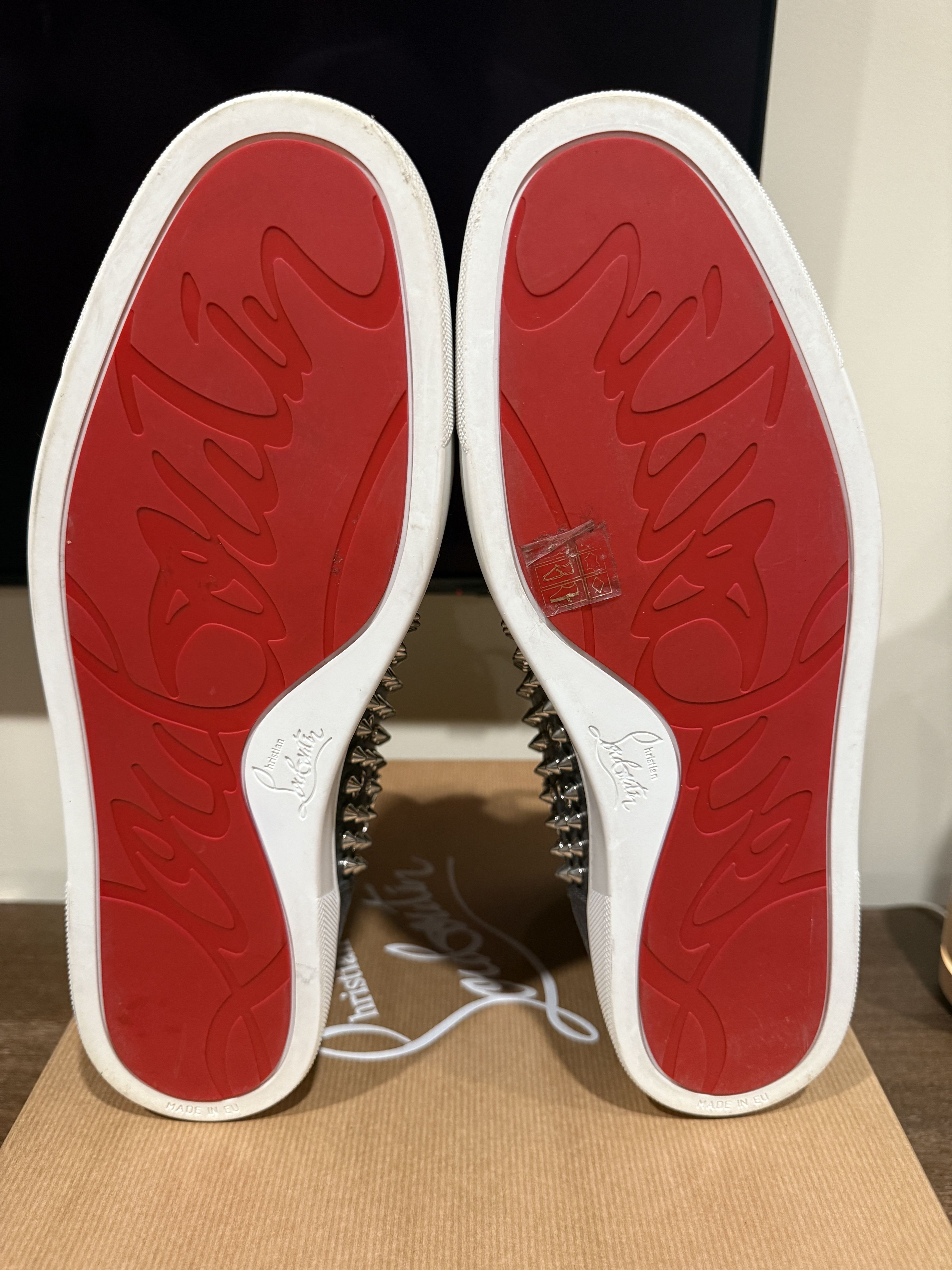 Christian Louboutin Louis Flat Spikes Grey/Silver Size 44 Size US 11 / EU 44 - 7 Thumbnail