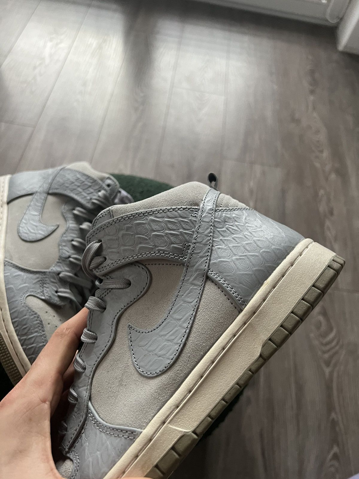Japanese Brand × Nike ‼️Nike Dunk High CMFT Premium Zoom Python Grey Pattern Shoes‼️ Size US 9.5 / EU 42-43 - 9 Thumbnail