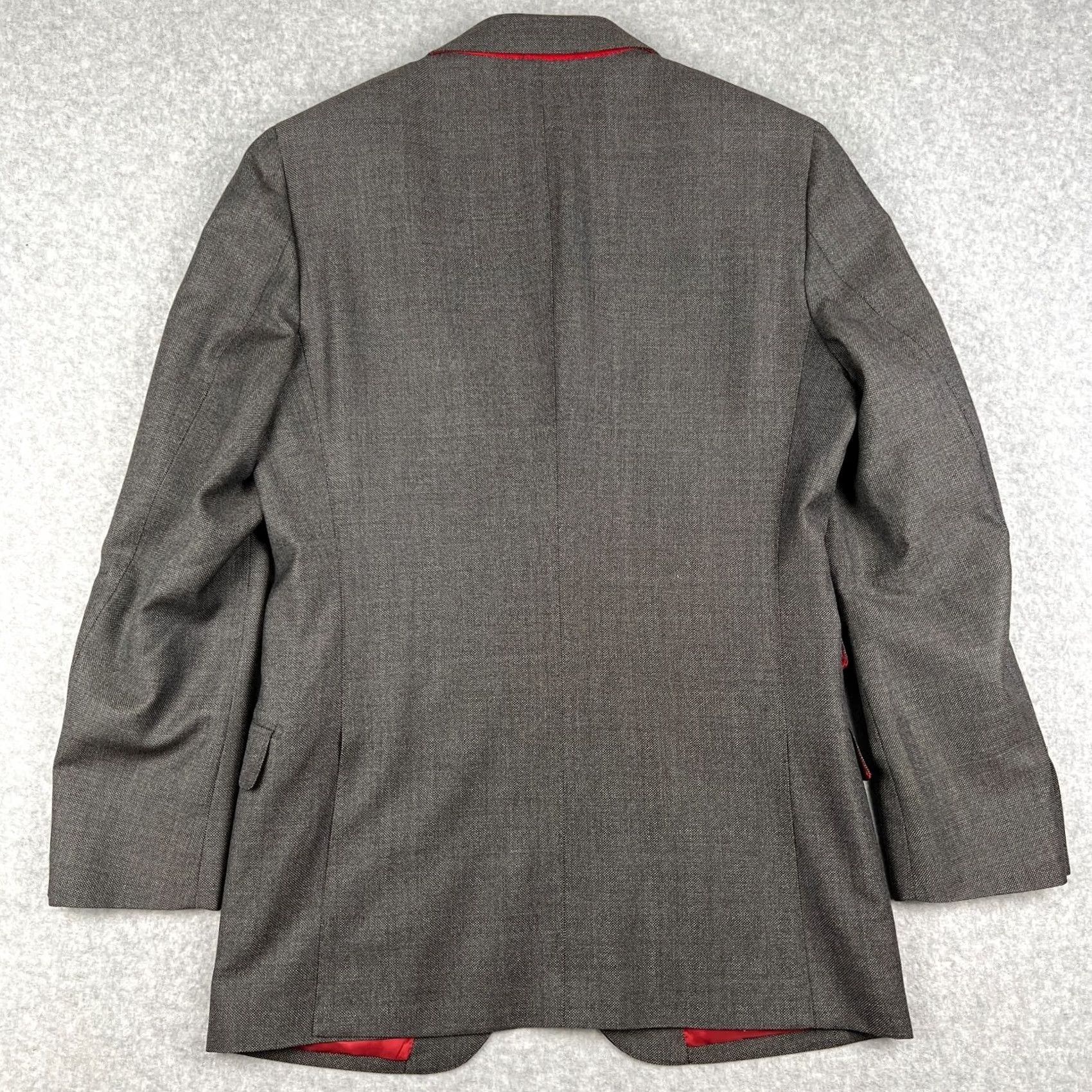 Suitsupply SUITSUPPLY Blazer Sport Coat 40L Men Grey Wool Jacket Surgeon Cuffs Size 40R - 2 Thumbnail
