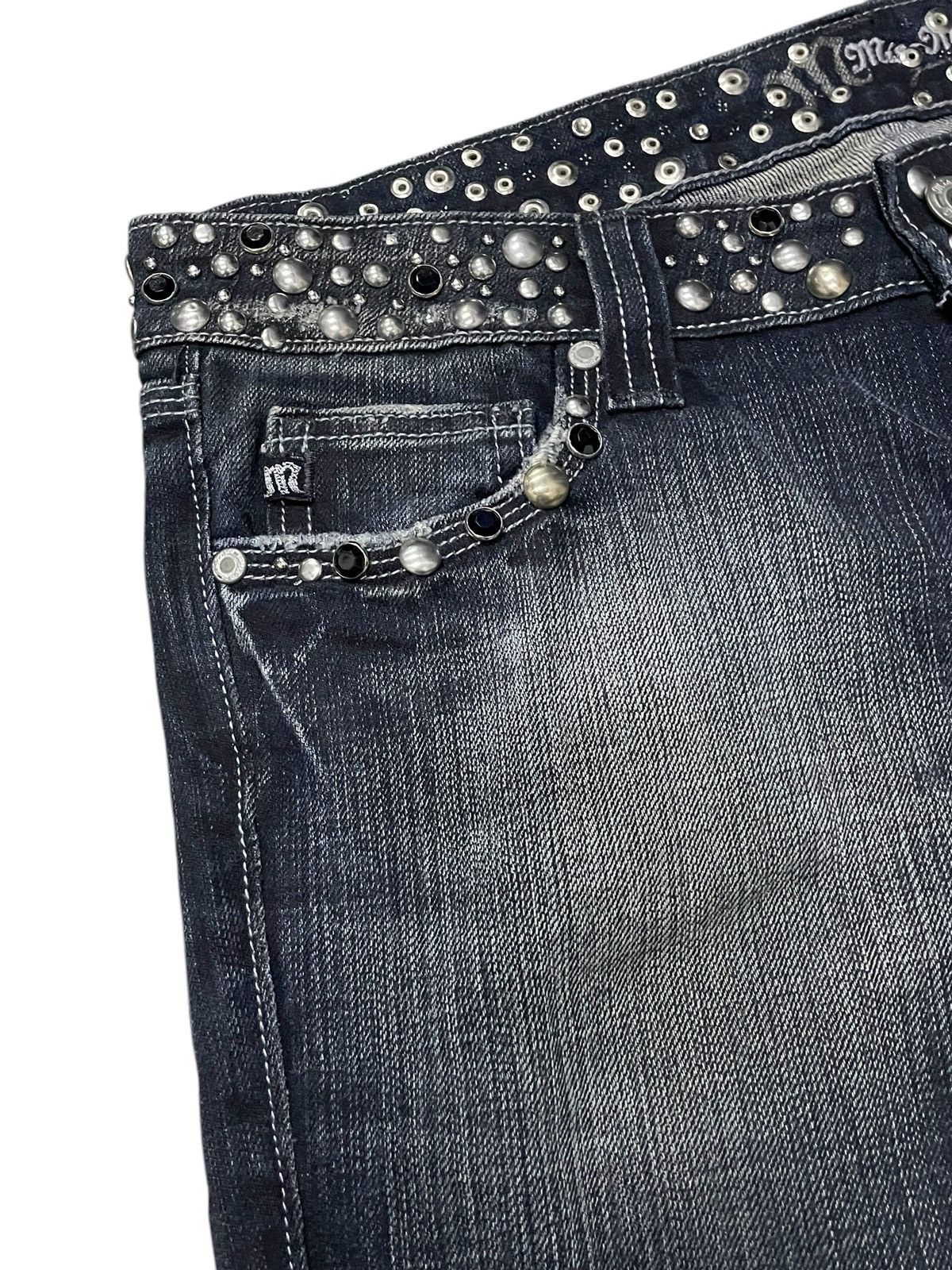 Tornado Mart Vintage Tornado Mart Style Rhinestone Studded Flare Jeans Size US 31 - 11 Thumbnail