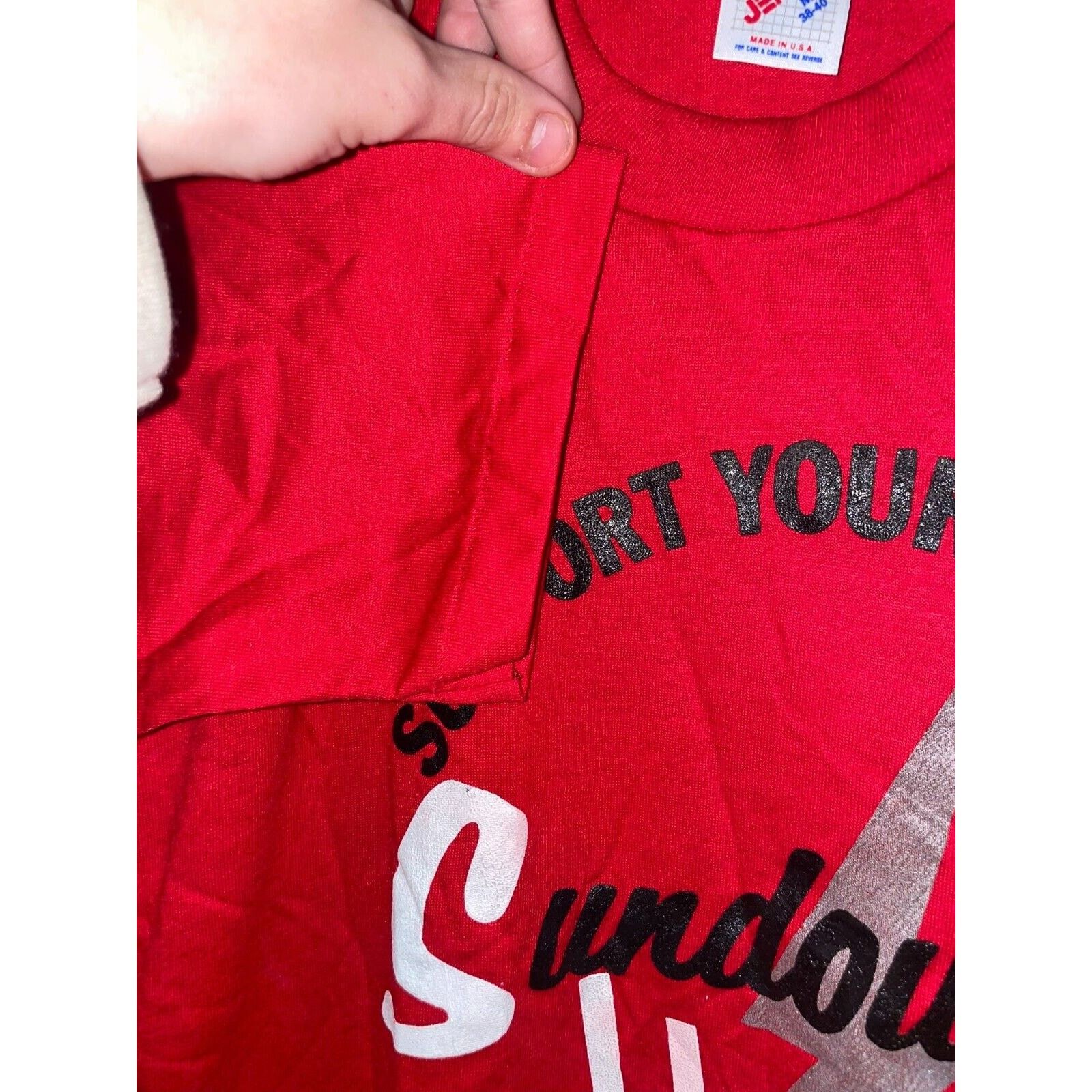 Jerzees Vintage Sundowners Shirt Support Your Local Silky Tee 80s M Size US M / EU 48-50 / 2 - 7 Thumbnail