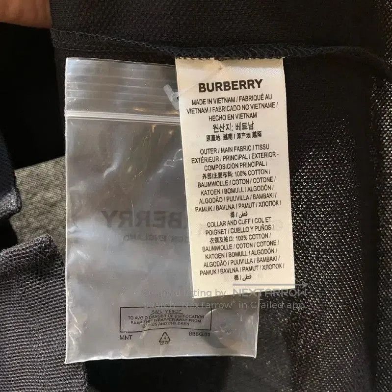 Burberry Burberry Black Cotton Men's Polo Shirt. Size US S / EU 44-46 / 1 - 5 Thumbnail