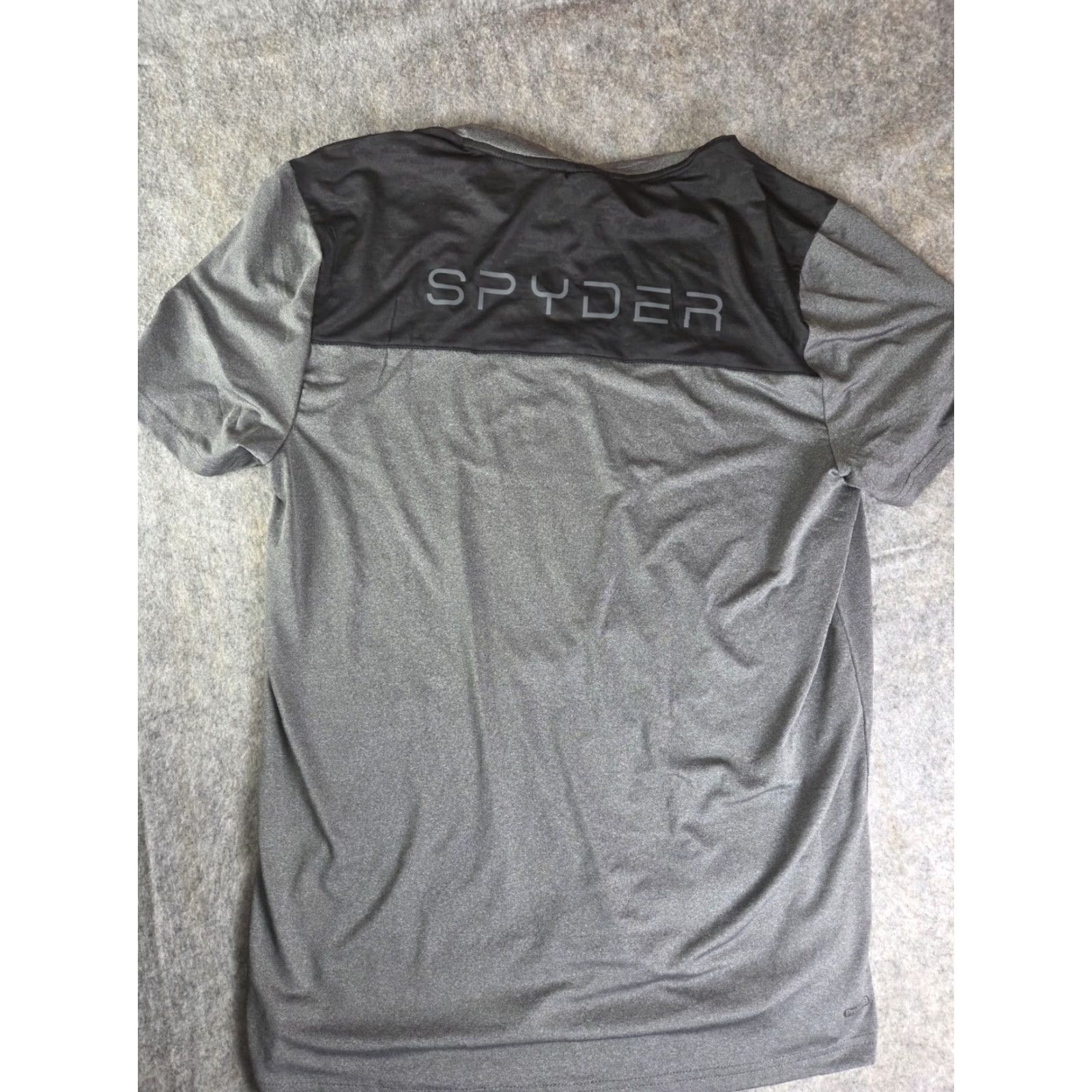 Spyder Spyder Active Shirt Mens Large Gray Black Pro Web Crew Neck Athletic Tee Short Sleeve 90s? Size US L / EU 52-54 / 3 - 4 Thumbnail