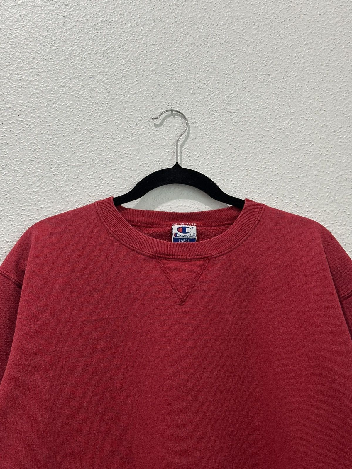 Champion Vintage 90s Champion Maroon Blank Crewneck Size Large Size US L / EU 52-54 / 3 - 2 Thumbnail