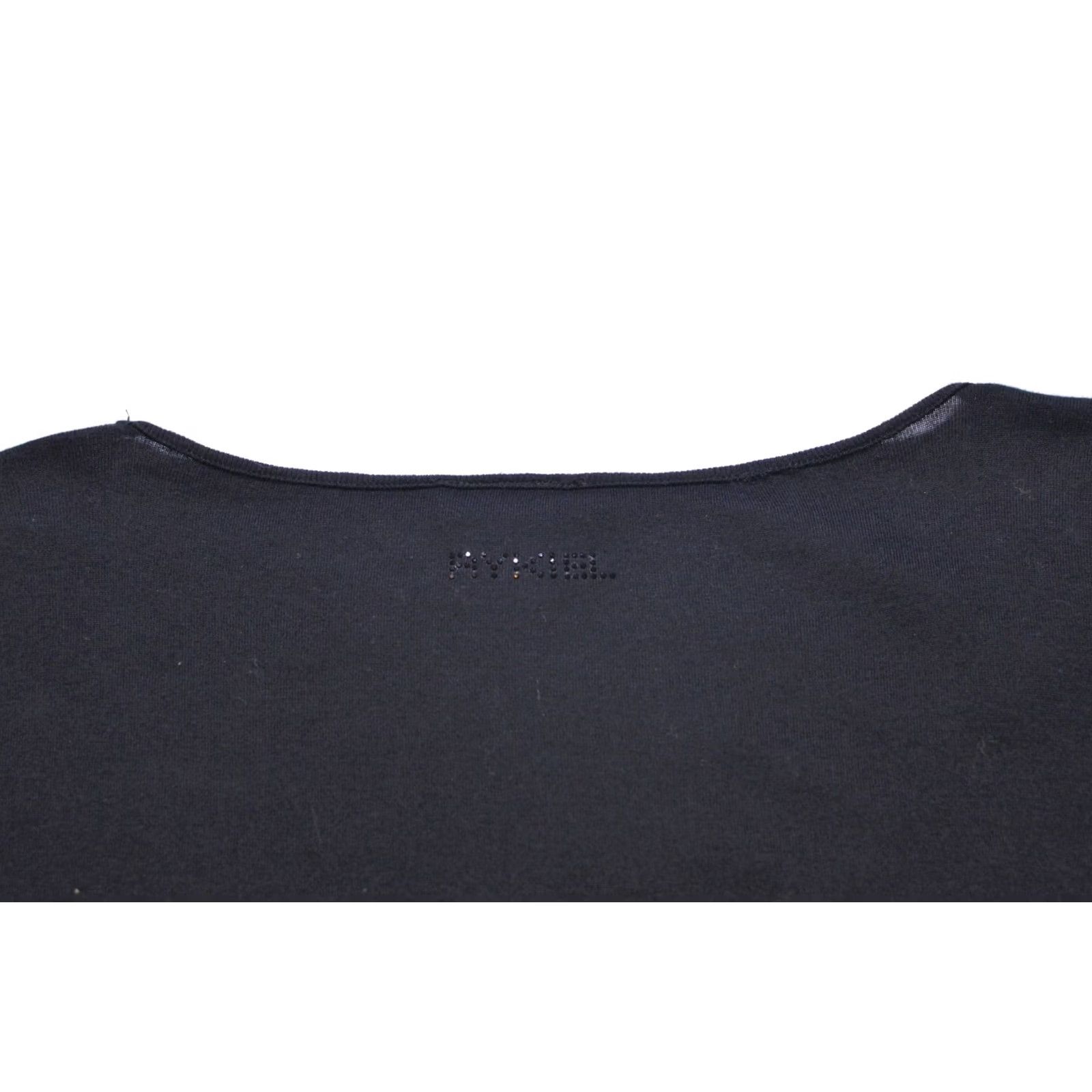 Vintage Wmns Sonia Rykiel Paris Designer Cotton Shirt Top Glitter Back Logo Size M Ladies Shirt Black ≈ Mens? Size M / US 6-8 / IT 42-44 - 6 Thumbnail