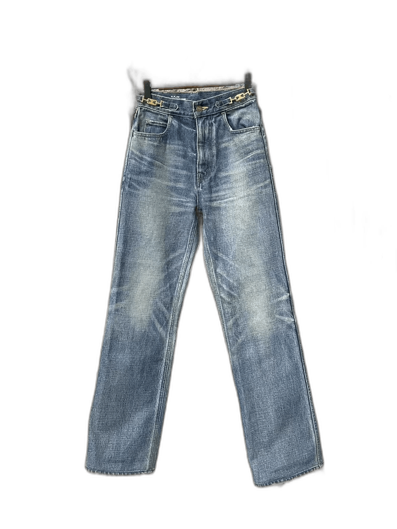 Celine Celine Triomphe High Waist Denim Pants Size US 26 / EU 42 - 1 Thumbnail