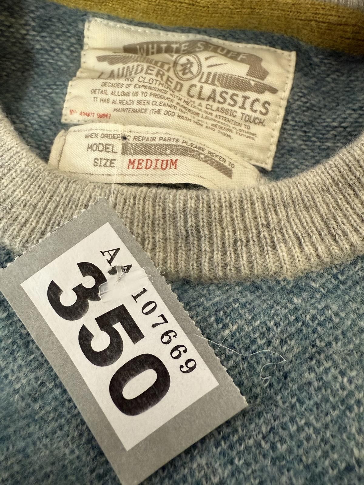Other White Stuff Laundered Classics Blue Crew Neck Sweater Size US M / EU 48-50 / 2 - 4 Thumbnail