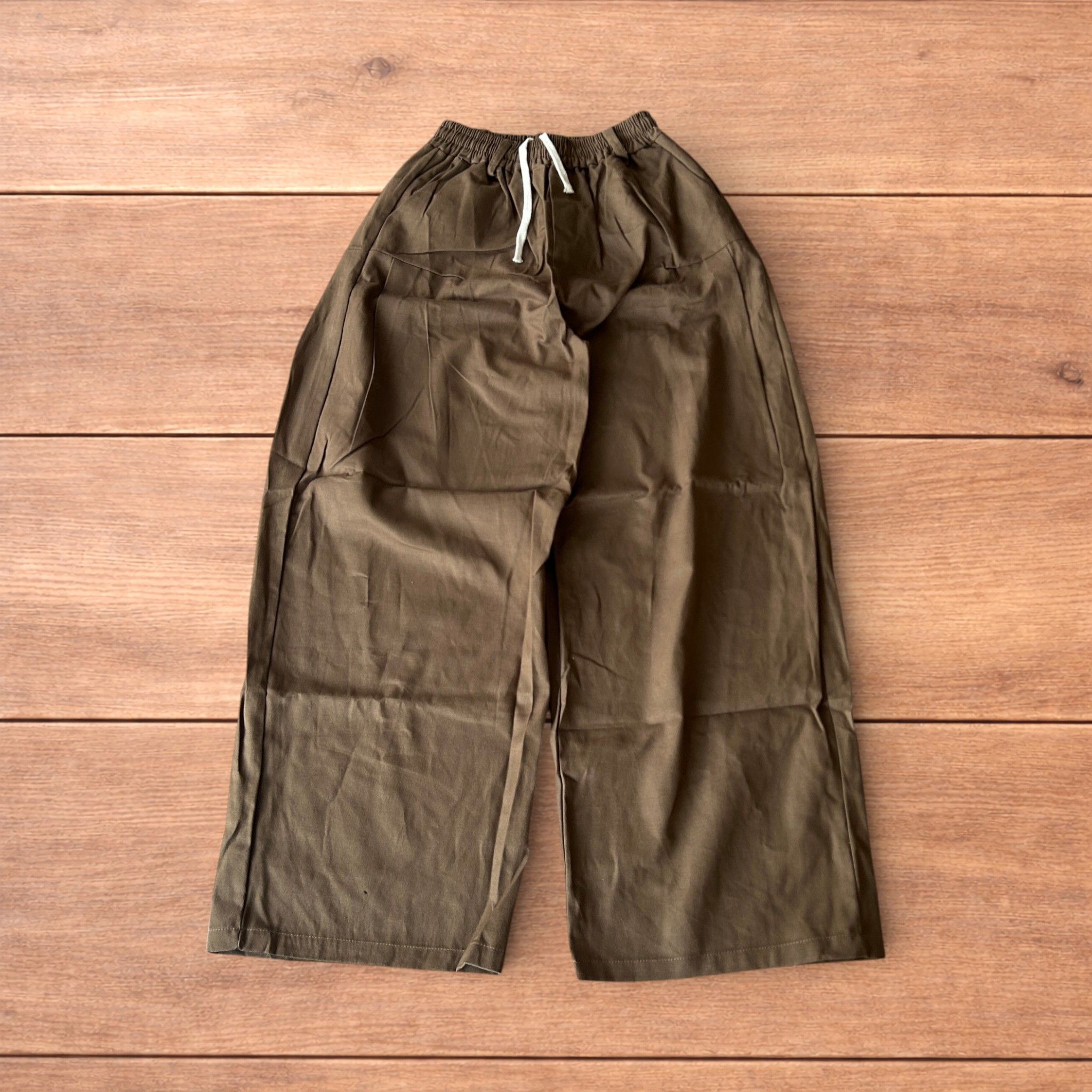 Japanese Brand Incredible super baggy wide leg workwear trousers in brown. Size US 34 / EU 50 - 1 Thumbnail