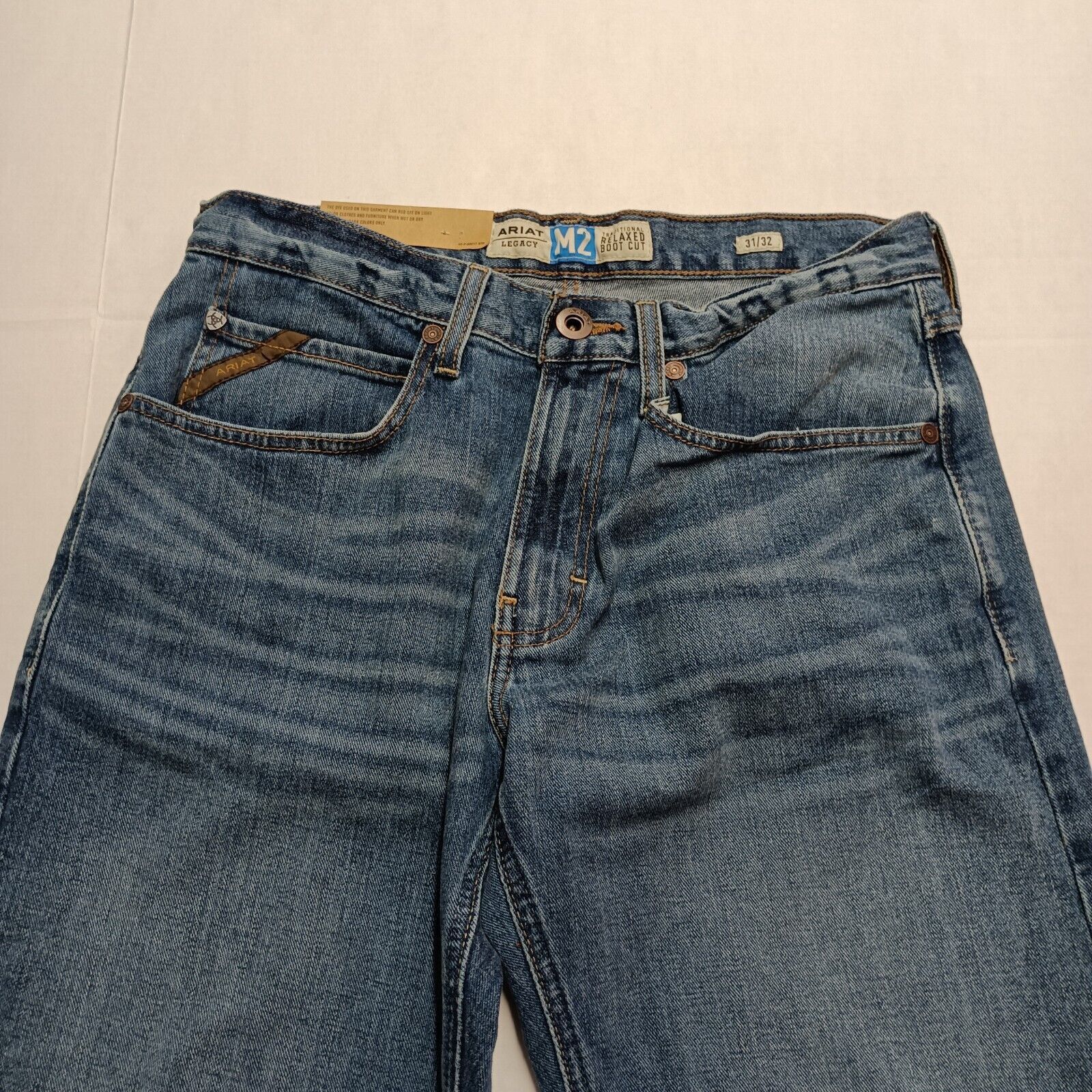 Ariat Ariat M2 Brandon Relaxed Boot Cut Jeans Men's 31x32 Blue Size US 31 - 4 Thumbnail