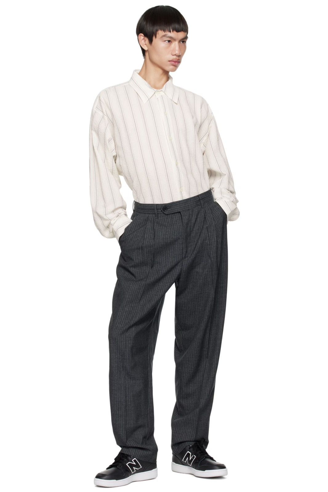 image of Mfpen Gray Scene Trousers in Grey, Men's (Size 32)