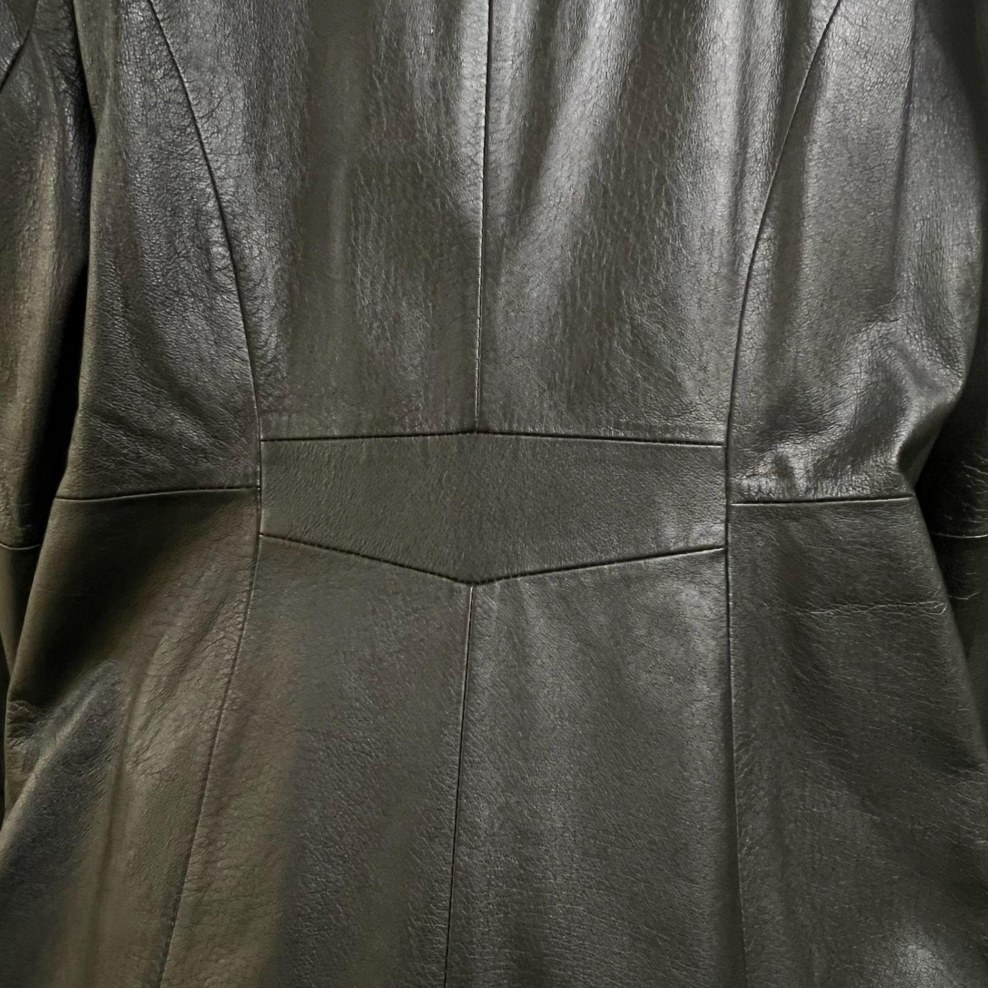 Other Vintage Lucky Leather Co. Elegant Black Leather Coat With Bu Size XL / US 12-14 / IT 48-50 - 8 Thumbnail