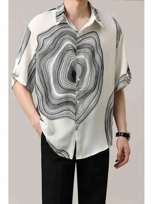 VIBE Abstract Print Short Sleeve Shirt Size US M / EU 48-50 / 2 - 1 Thumbnail