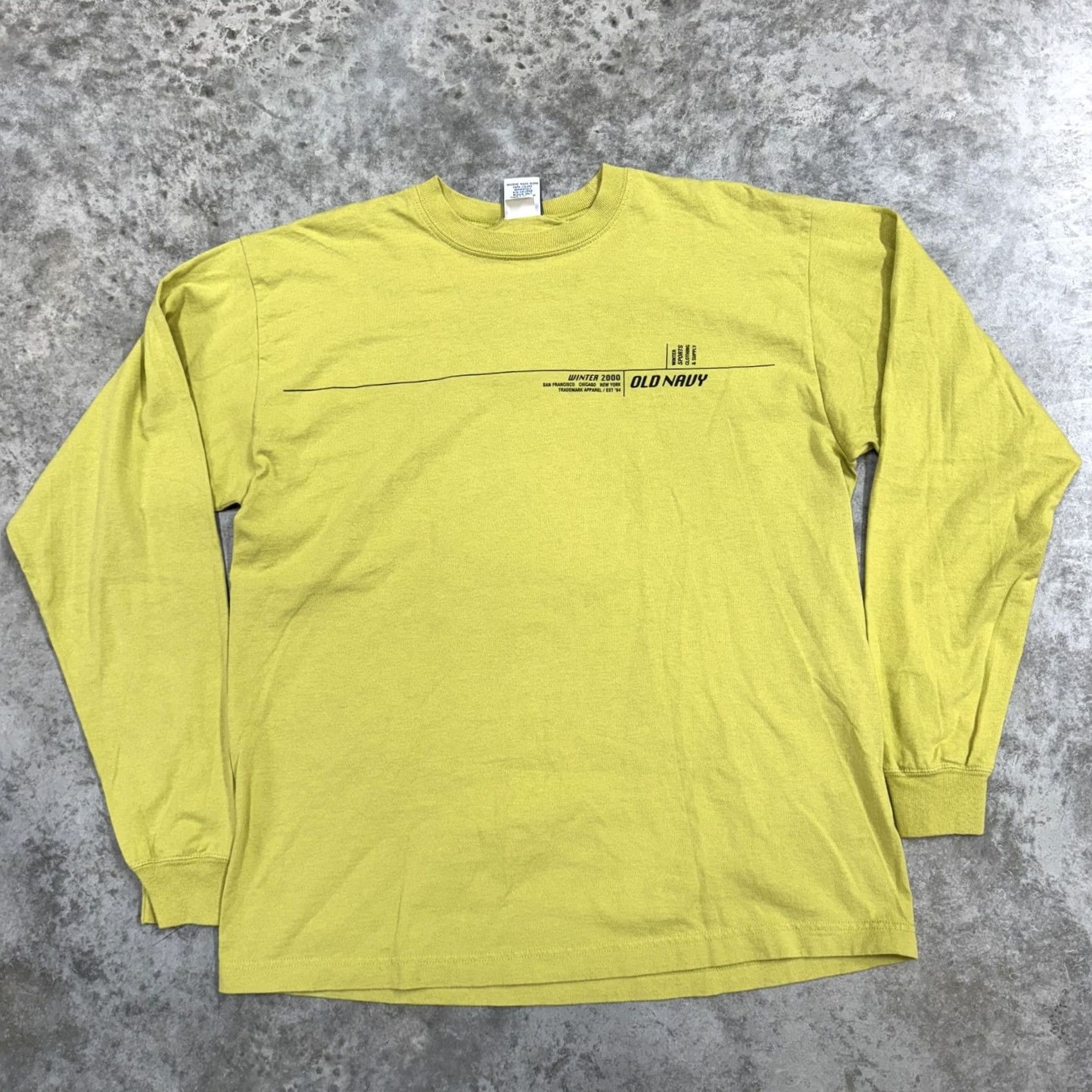 Old Navy Vintage Old Navy Shirt Mens Small Yellow Long Sleeve Graphic Winter 2000 Y2K Size US S / EU 44-46 / 1 - 2 Thumbnail