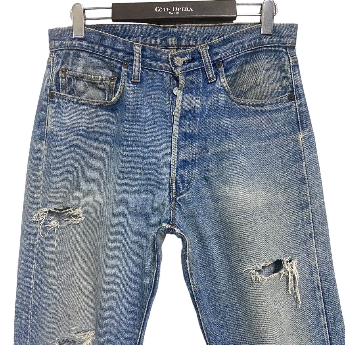 Levi's Vintage 70s Levis 501 Redline Jeans Button 6 Distressed Size US 32 / EU 48 - 4 Thumbnail