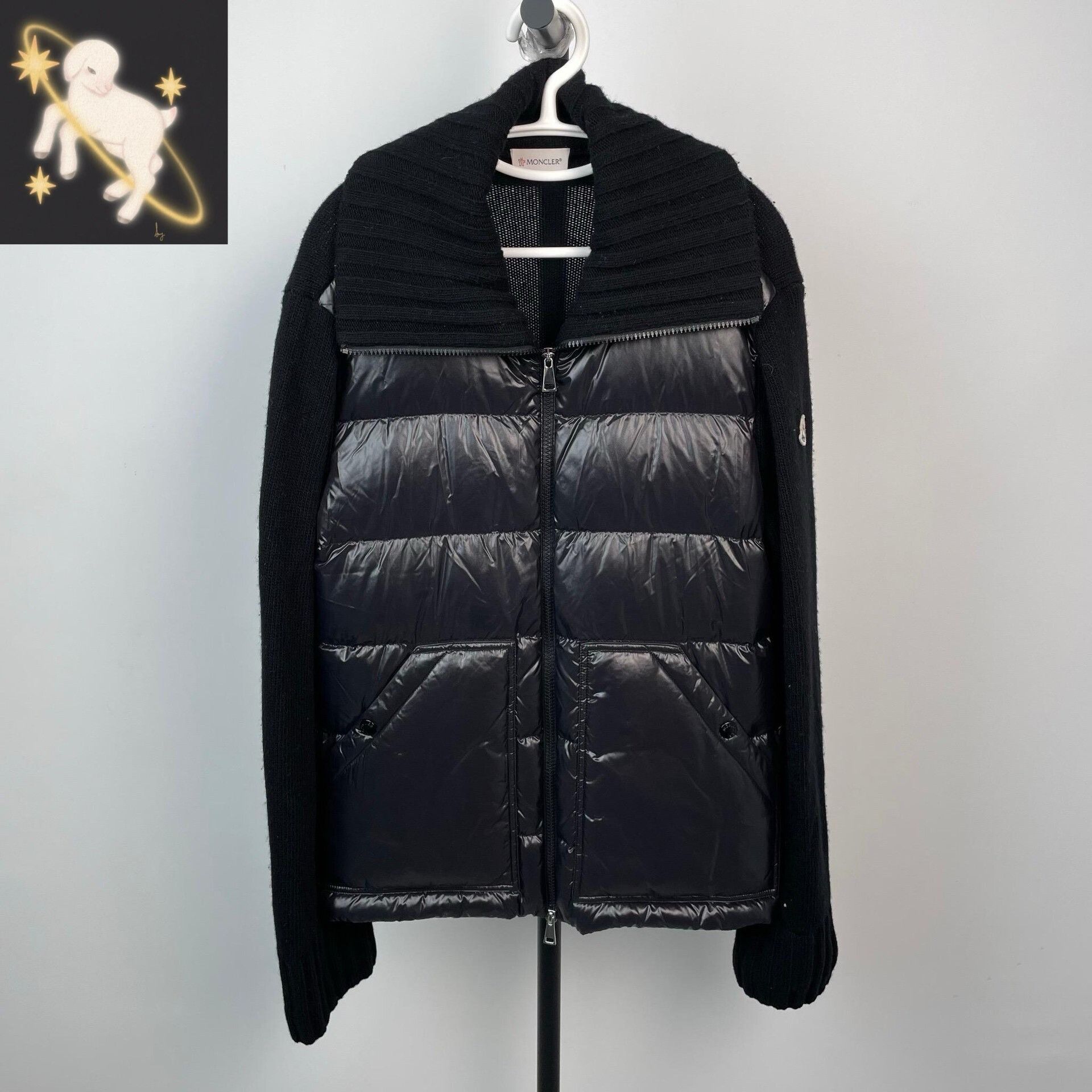 Moncler Moncler Knit Black Heavy Coat L Men Size US L / EU 52-54 / 3 - 1 Thumbnail