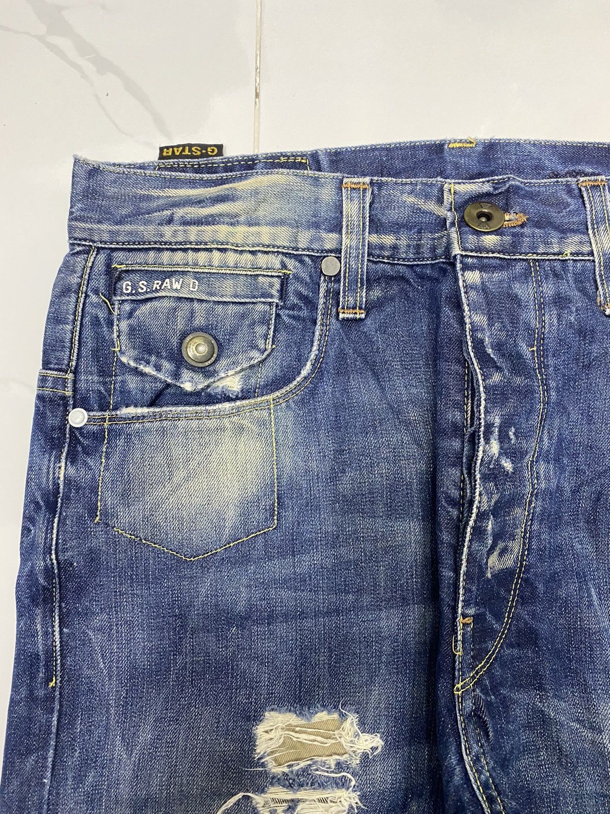 G-Star × Hysteric Glamour 🔥RARE G-STAR RAW DISTRESSED DENIM JEANS HYSTERIC GLAMOUR Size US 30 / EU 46 - 8 Thumbnail