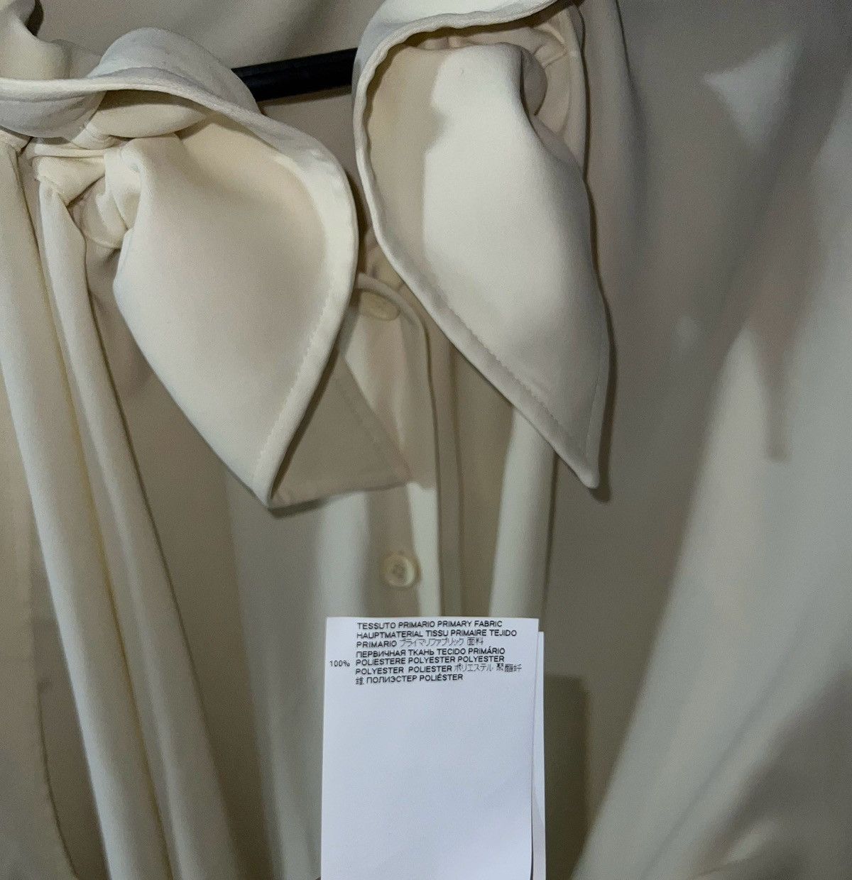 Maison Margiela MM6 Maison Margiela Off-White Elasticated Collar Blouse Size M / US 6-8 / IT 42-44 - 5 Thumbnail