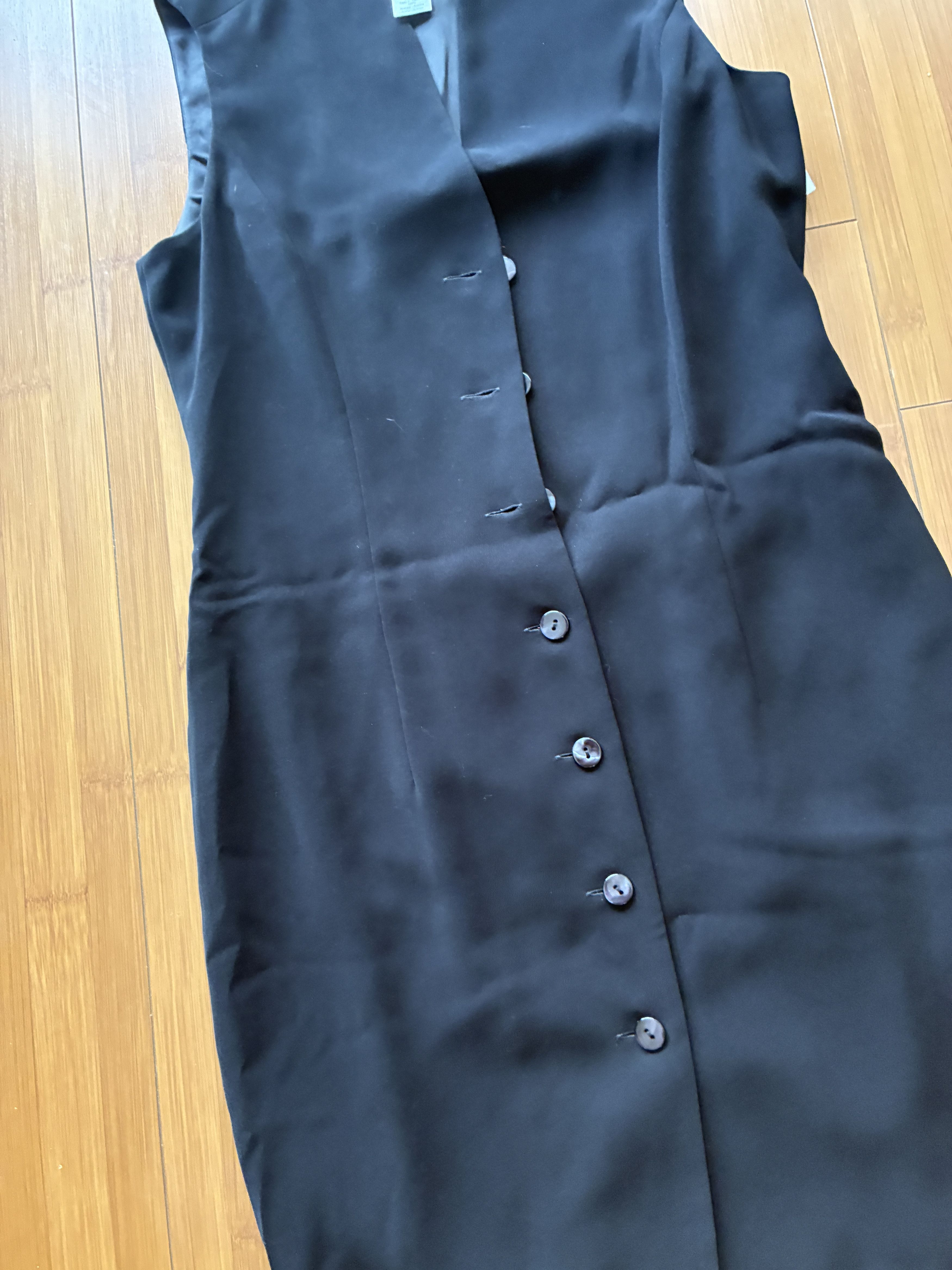 Kenzo Kenzo black sleeveless button dress 42 or US Large Size L / US 10 / IT 46 - 2 Thumbnail