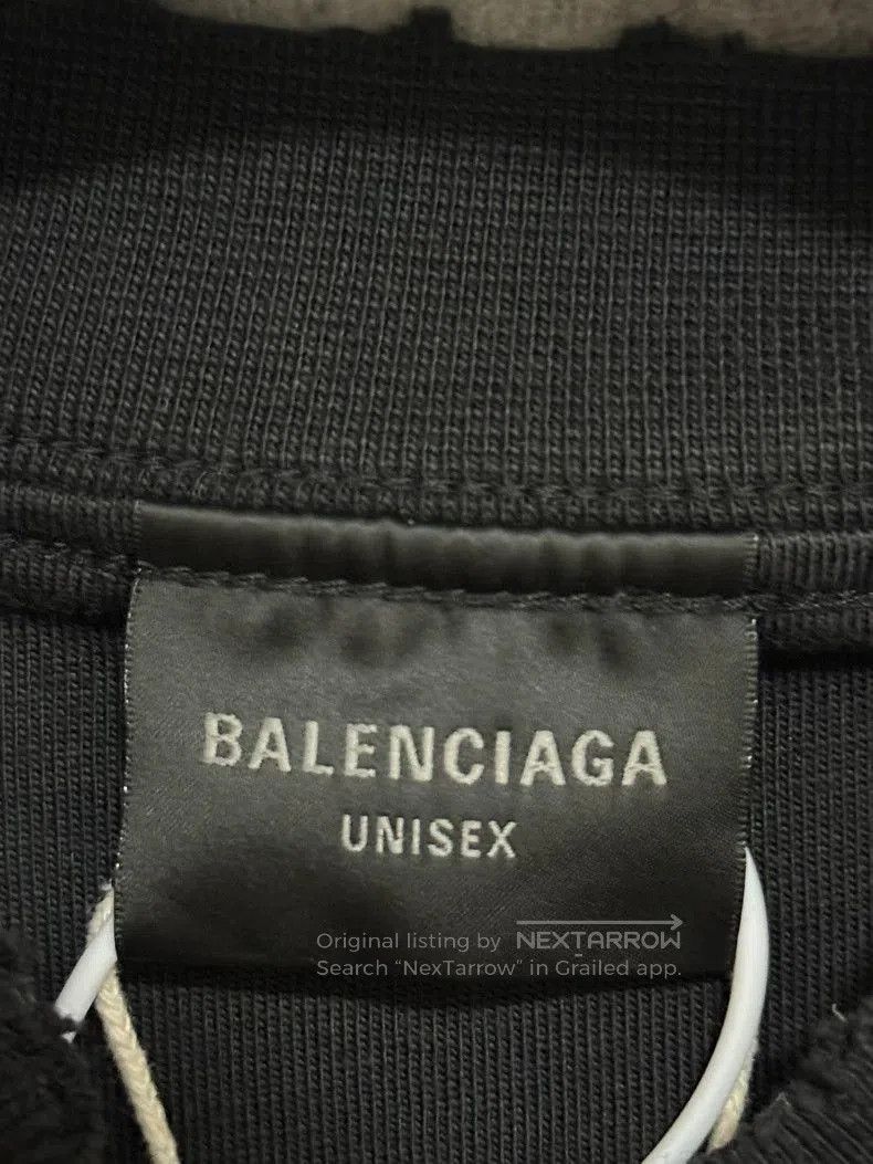 Balenciaga Balenciaga Black Distressed Logo T-shirt. Size US XS / EU 42 / 0 - 3 Thumbnail