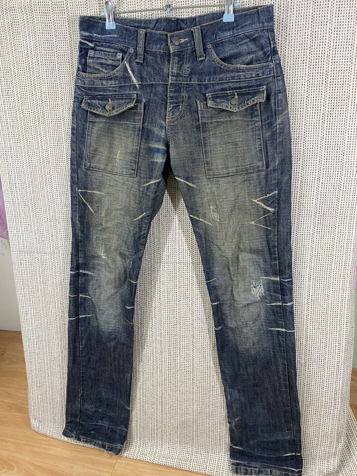 PPFM PPFM Distressed Jeans – VERY RARE ARCHIVE Size US 34 / EU 50 - 1 Thumbnail
